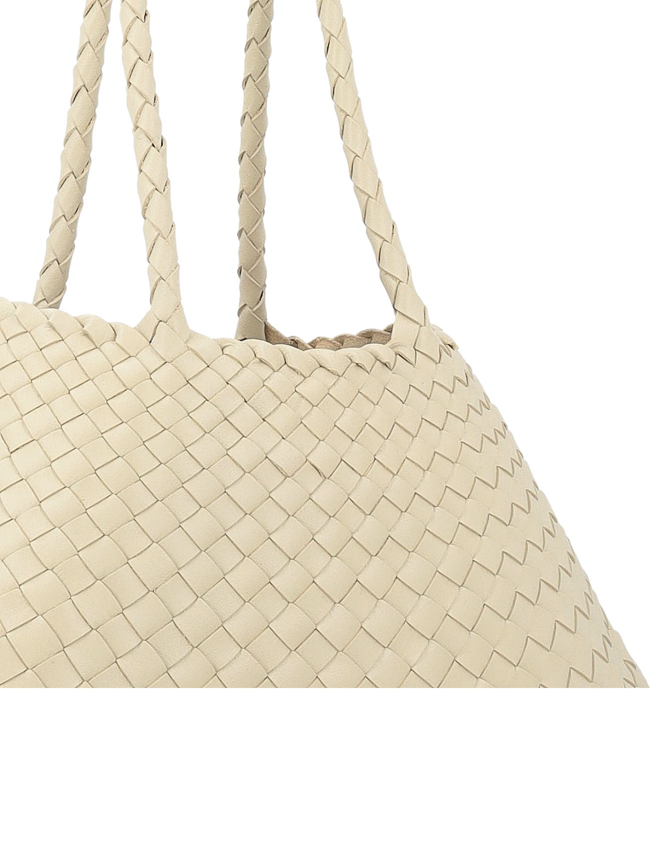 Dragon Diffusion Croce Big Handbag in Pearl-Colored Leather | H-Brands
