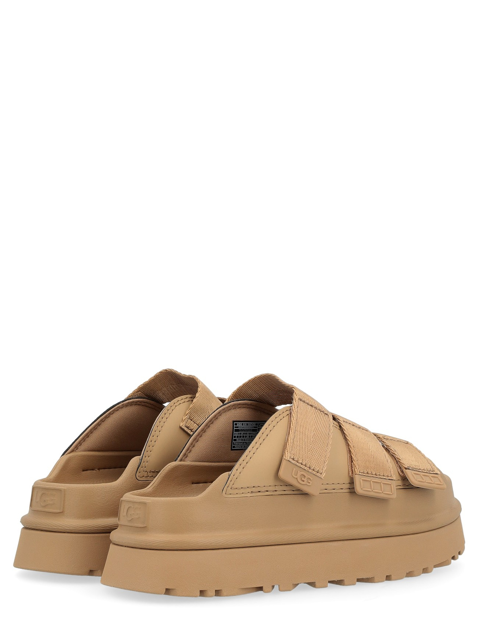 UGG GoldenGlow sandal in sand-colored fabric | H-Brands