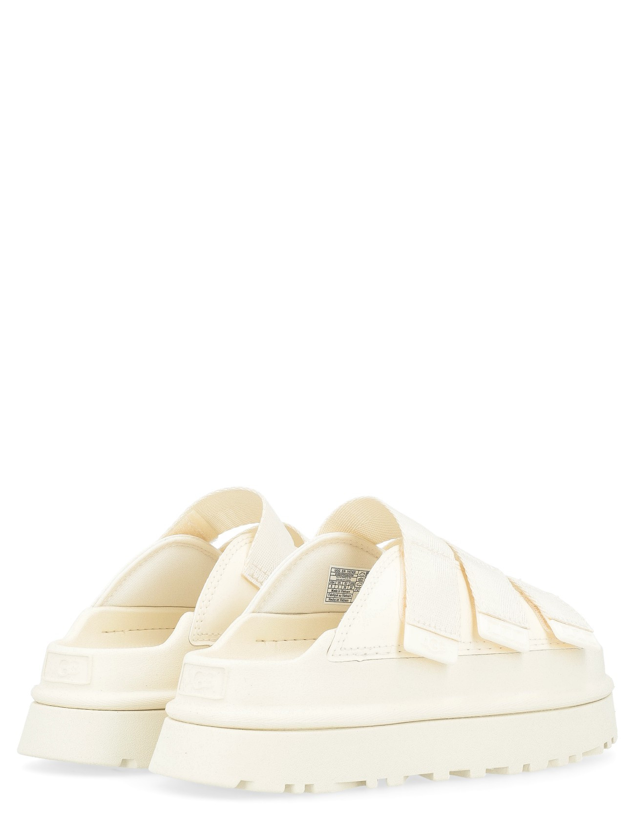 UGG サンダル ホワイト GOLDENGLOW UGG GoldenGlow White Fabric Sandal | H-Brands