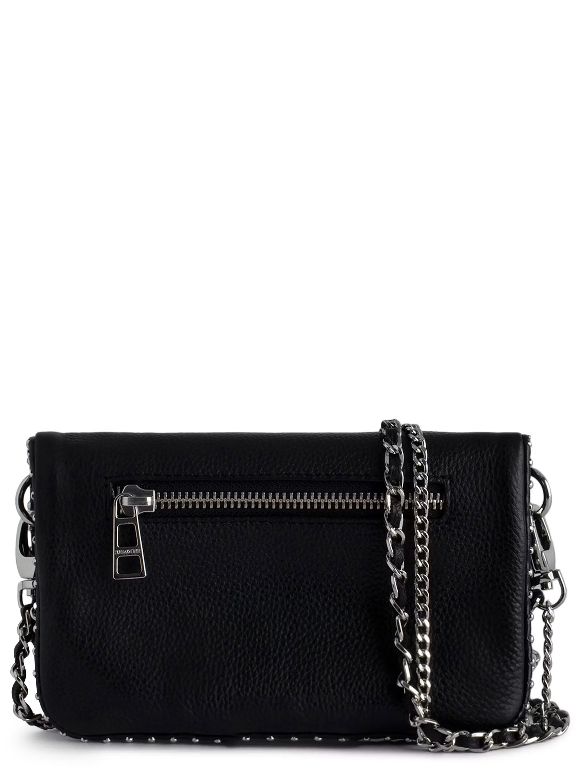 Zadig&Voltaire Rock Nano Studs Clutch in Black Leather | H-Brands