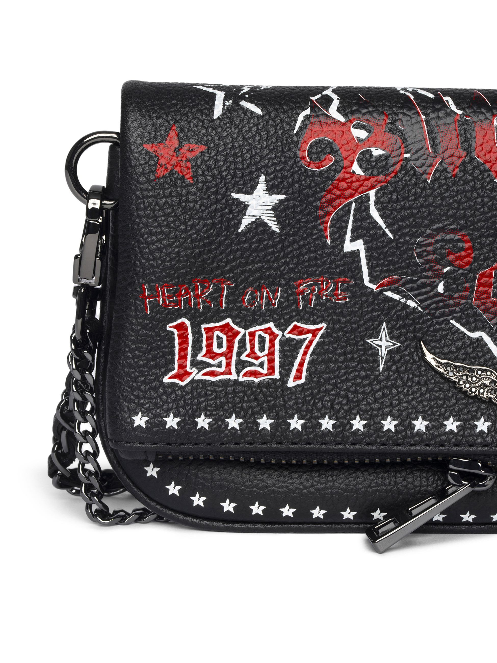 Zadig&Voltaire Rock Nano Punk Clutch in Black Leather | H-Brands