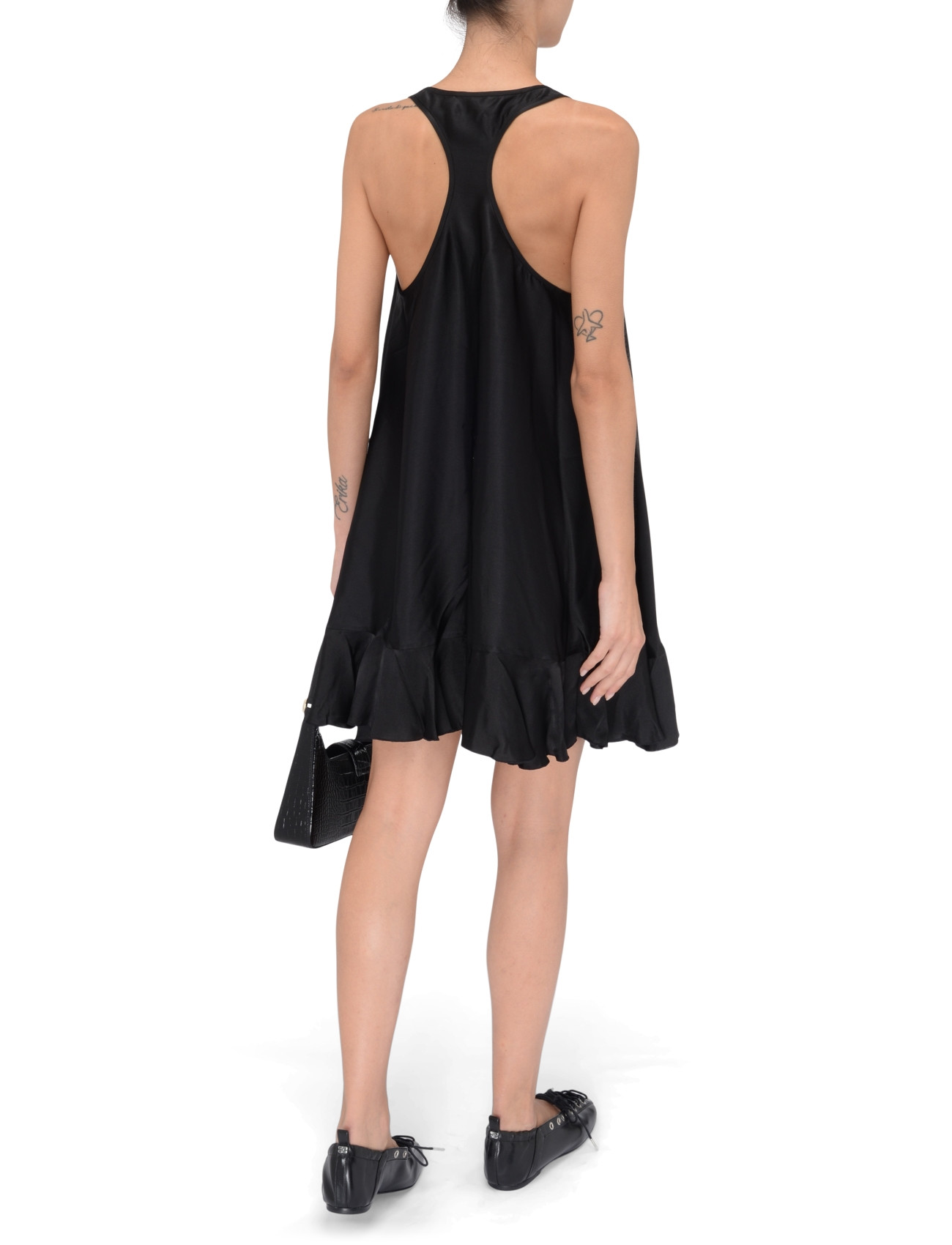 anine bing black silk dress Anine Bing