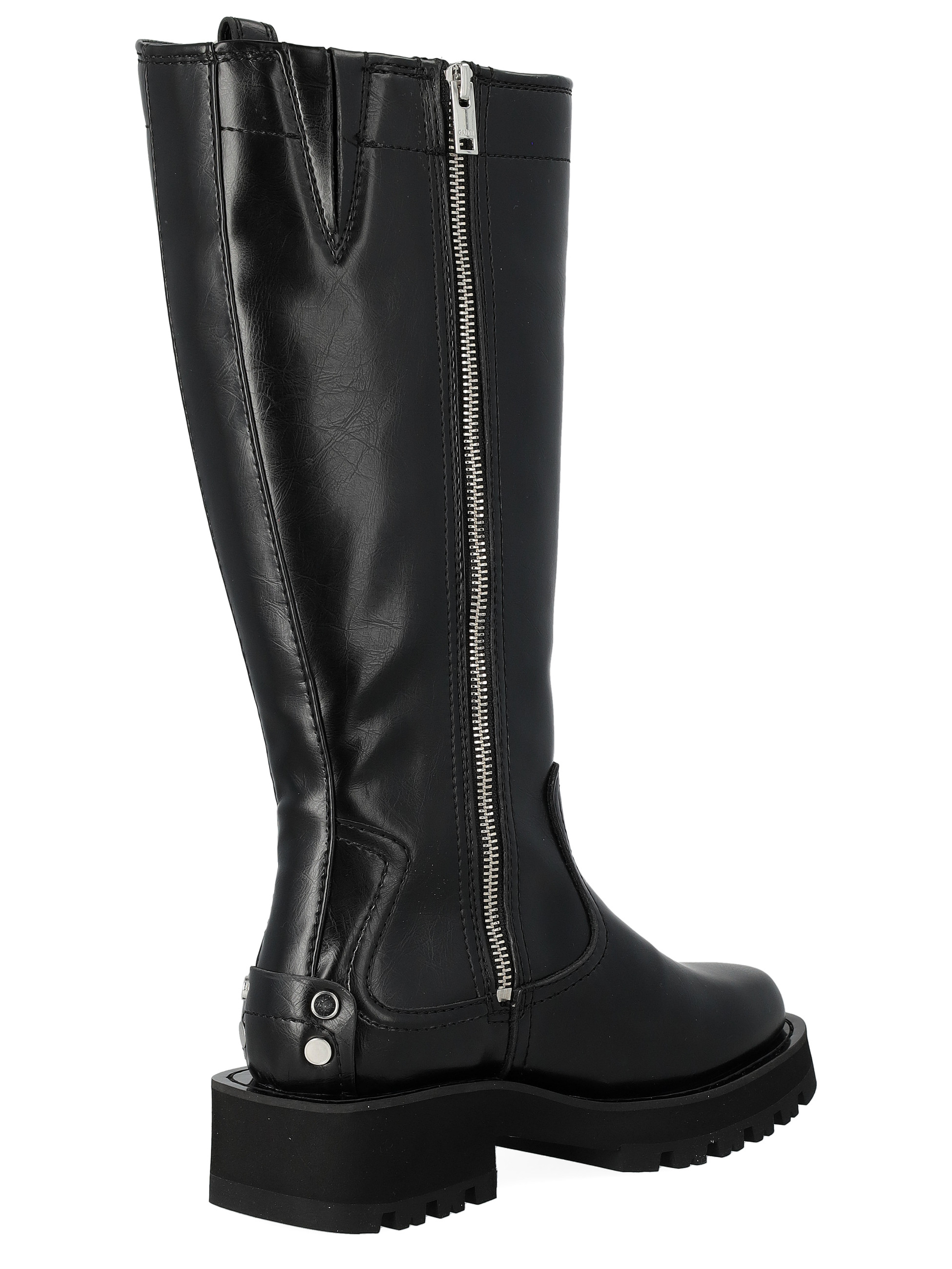 Ganni Studs boot in black vegan leather | H-Brands Ganni Studs boot in black vegan leather | H-Brands