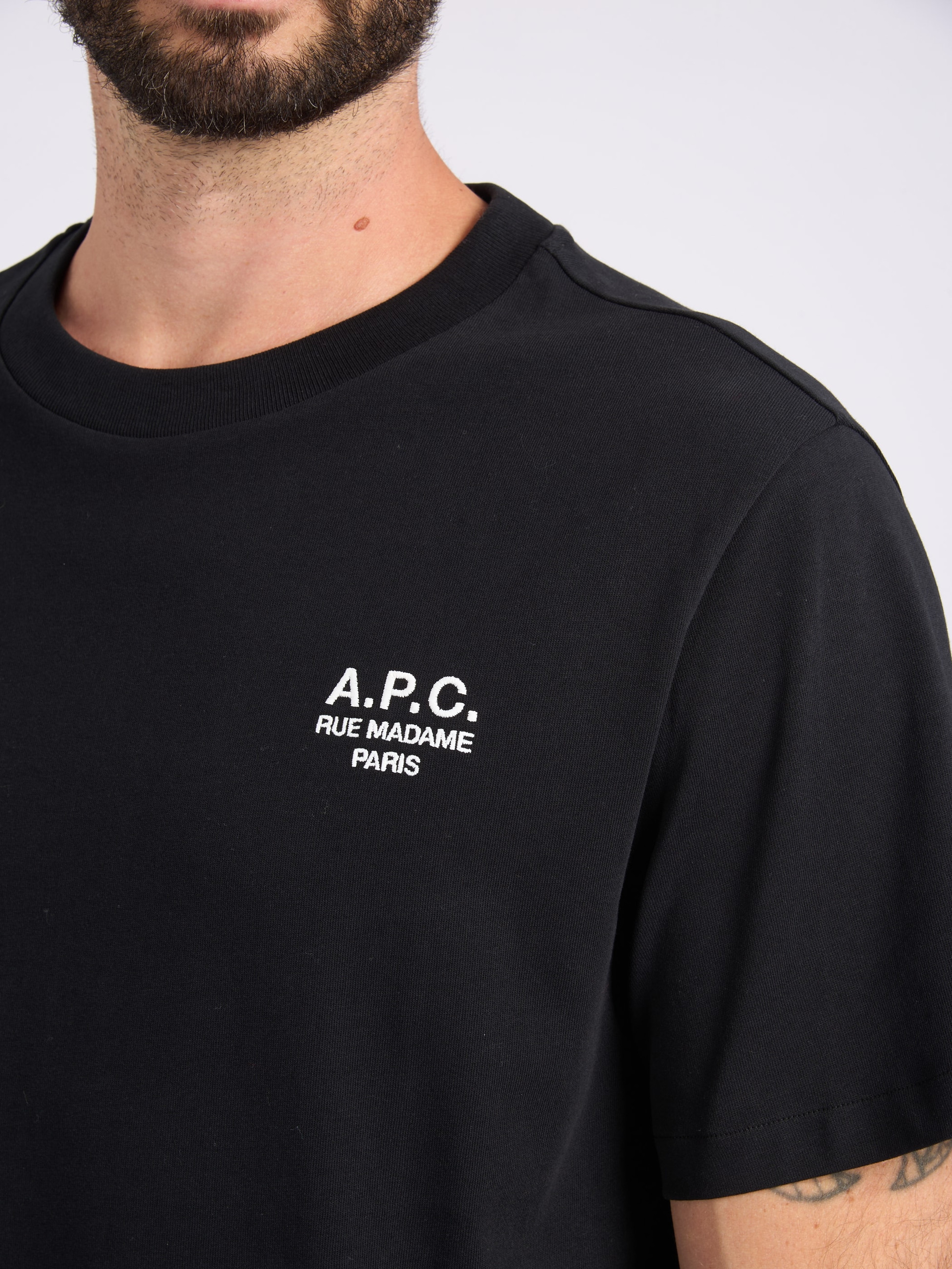 A.P.C. Rue Madame T-Shirt in black cotton