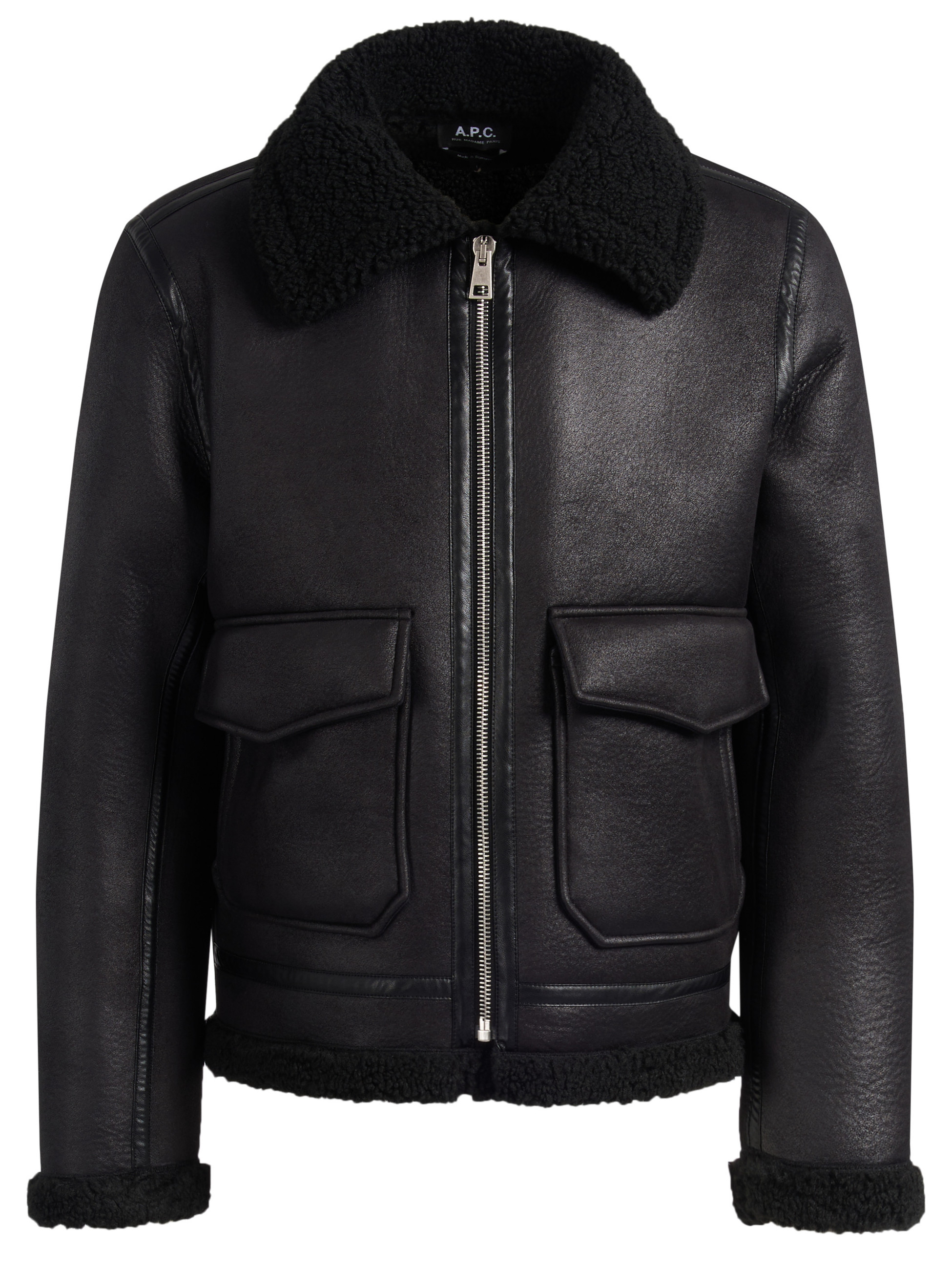 A.P.C. Jacket in Black Faux Leather | H-Brands