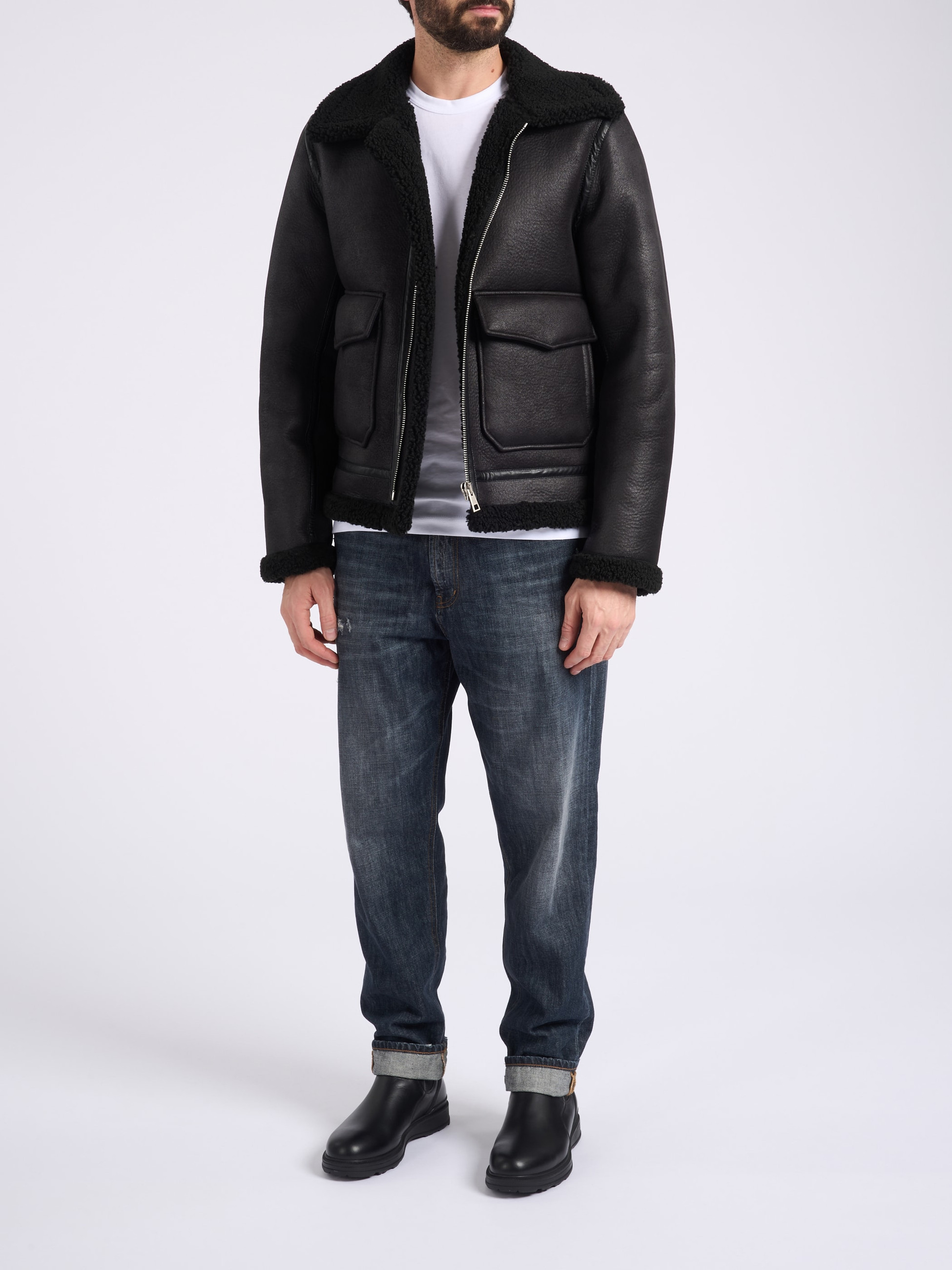 A.P.C. Jacket in Black Faux Leather | H-Brands
