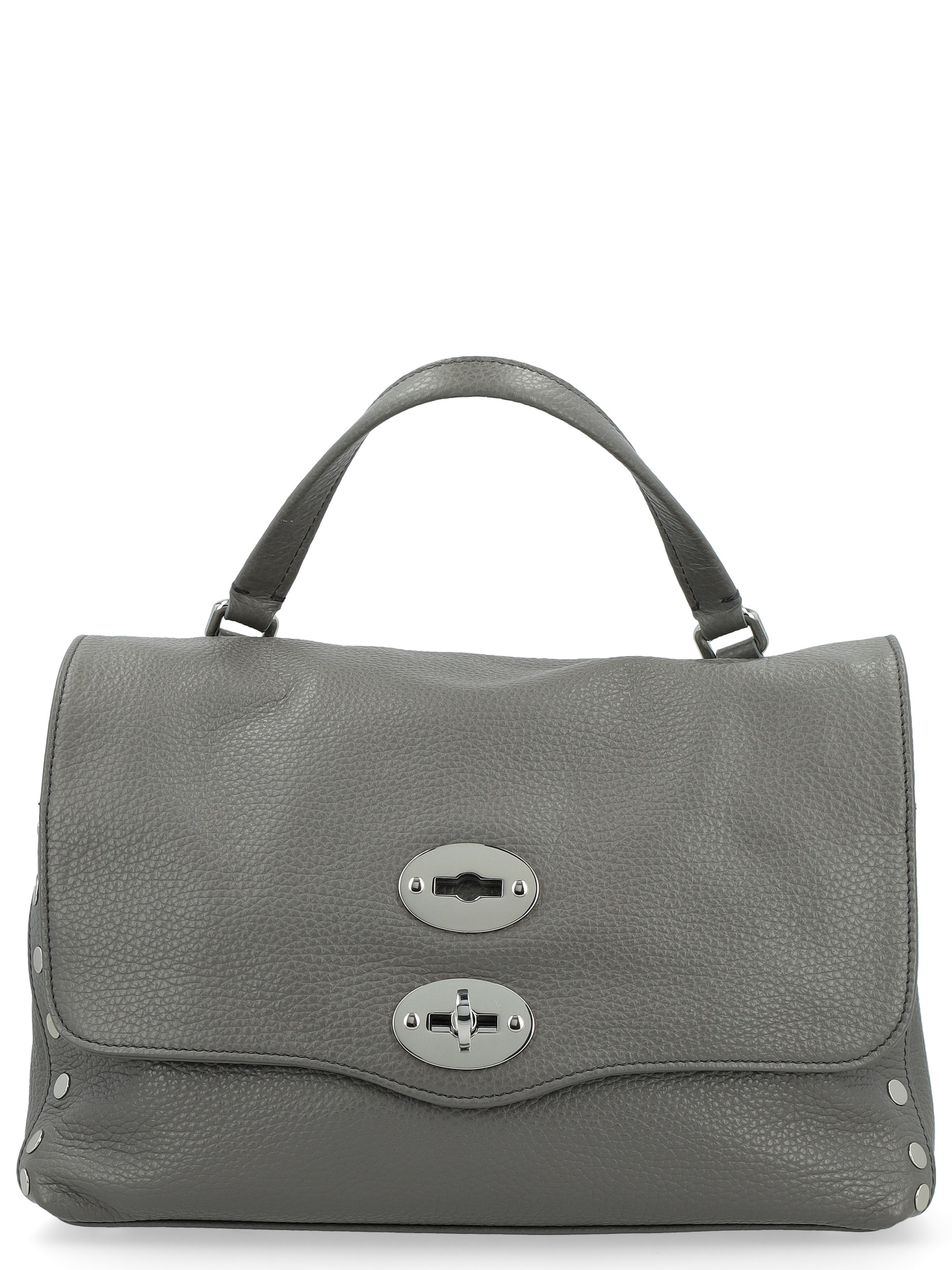 Zanellato Postina Daily S bag in grey grained leather | H-Brands