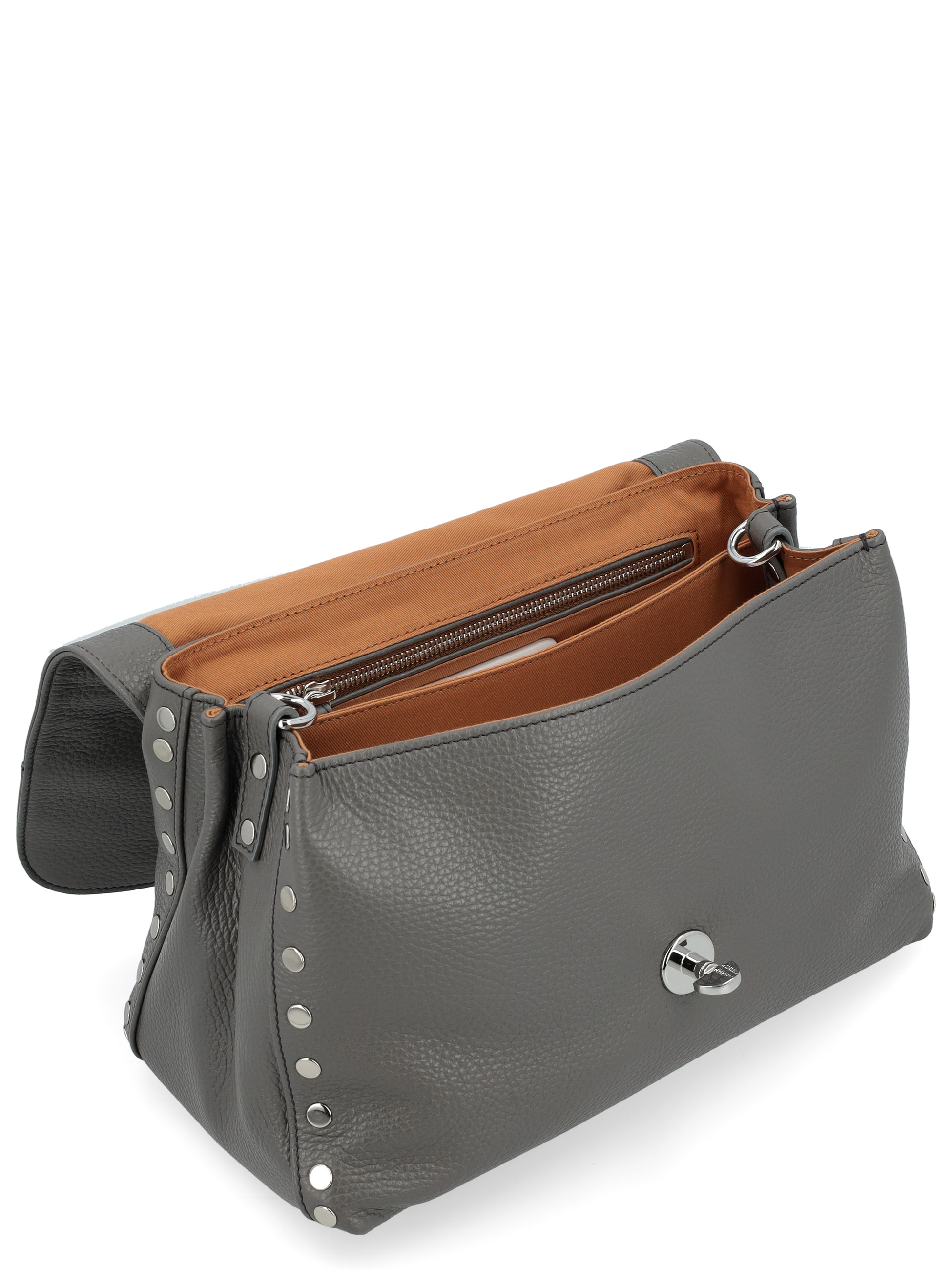 Zanellato Daily S bag in gray hammered leather | H-Brands