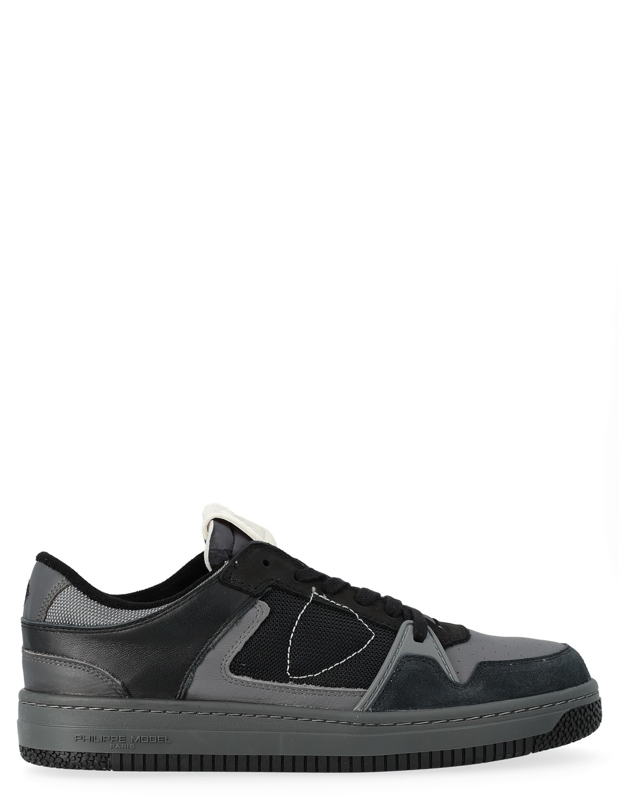 Zapatilla Philippe Model La Grande en piel negra y gris
