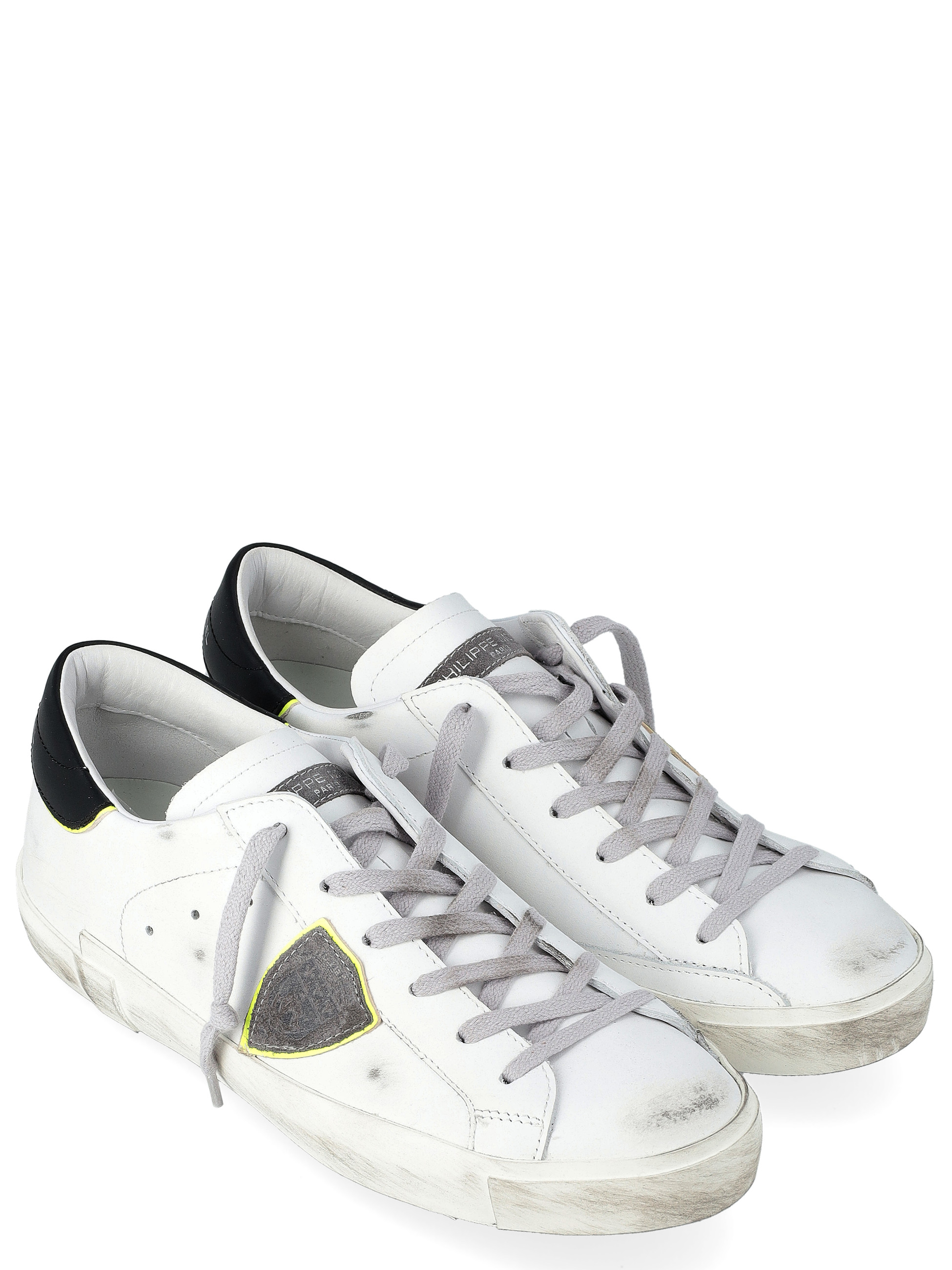 Philippe Model Sneakers in Black and White Leather | H-Brands