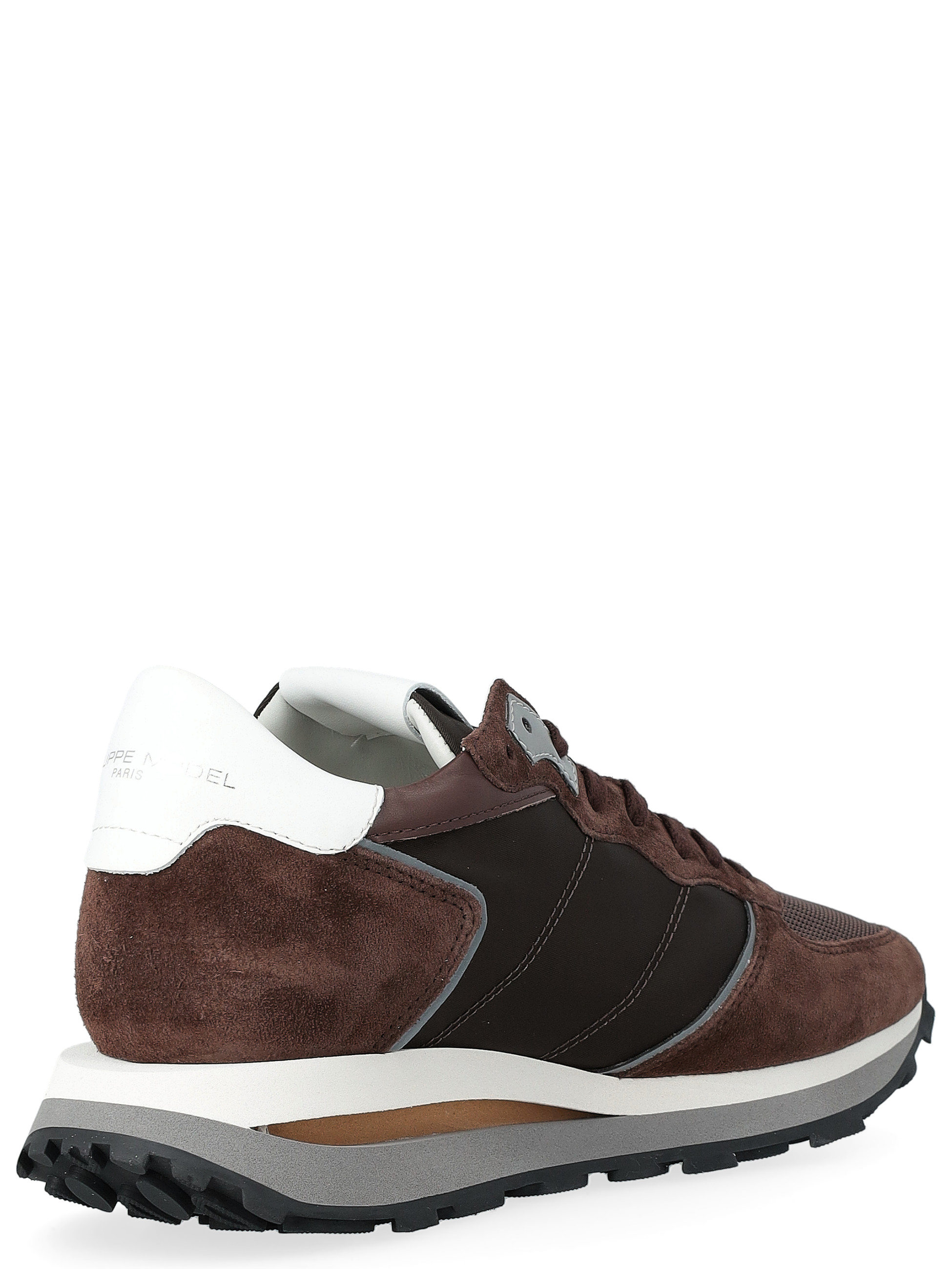 Philippe Model Tropez Haute sneaker in brown leather and Philippe Model Tropez Haute sneaker in brown leather and