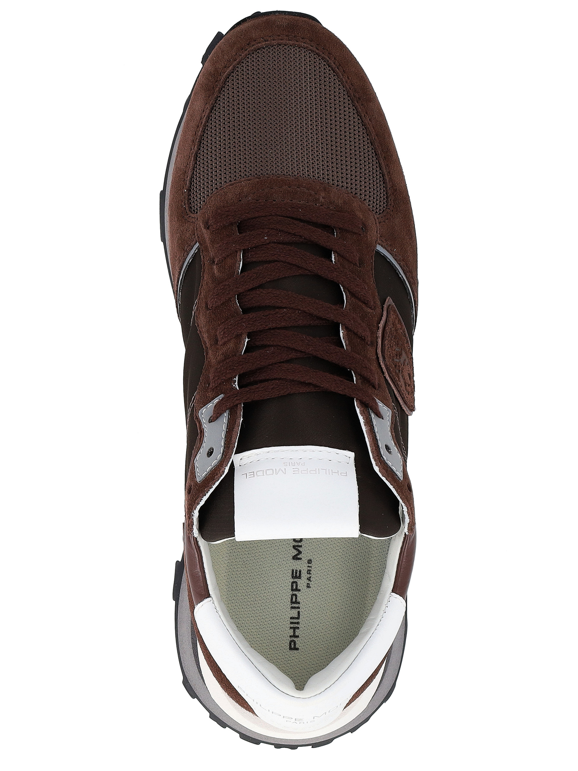 Philippe Model Tropez Haute sneaker in brown leather and Philippe Model Tropez Haute sneaker in brown leather and
