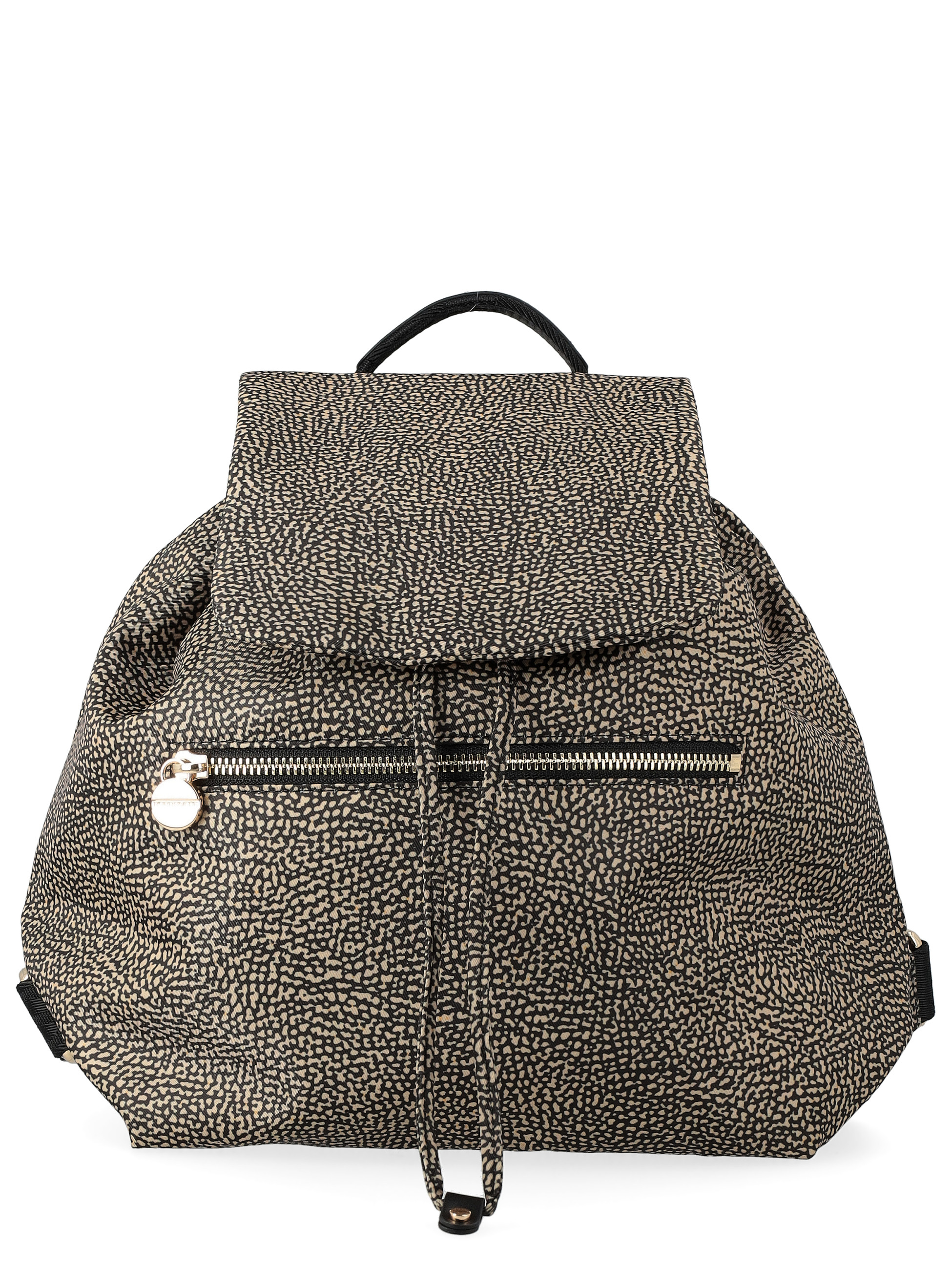 Mochila mediana Borbonese Eco Line en tejido de color natural