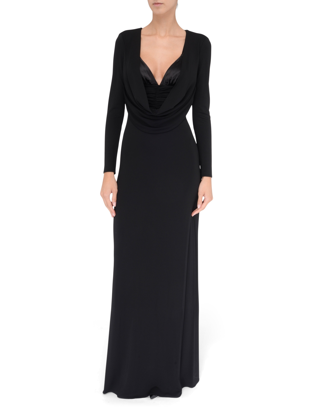 Elisabetta Franchi Carpet dress in black crêpe jersey | H-Brands