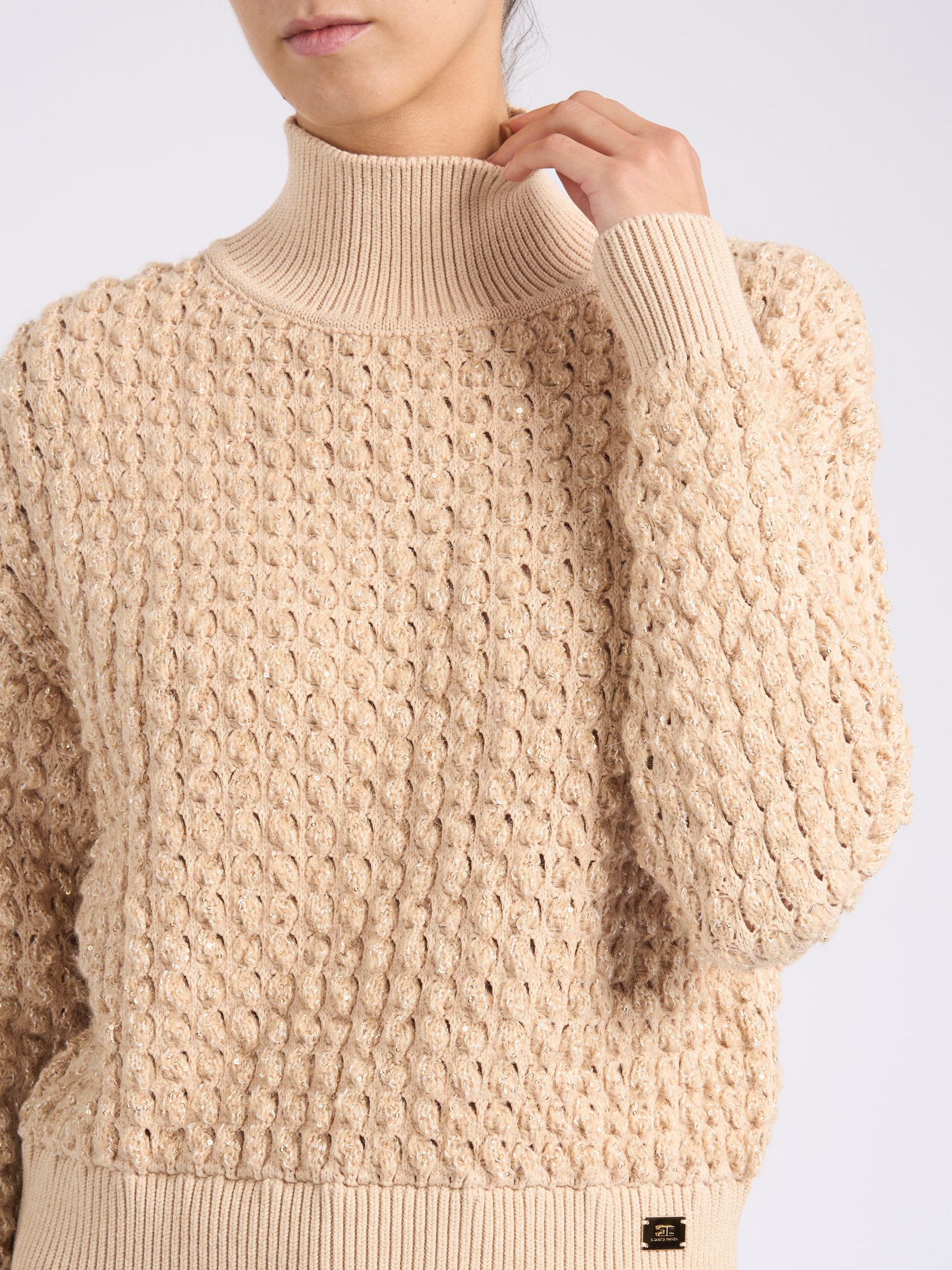 ELISABETTA FRANCHI ロゴニットトップス38 ELISABETTA FRANCHI ロゴニットトップス38