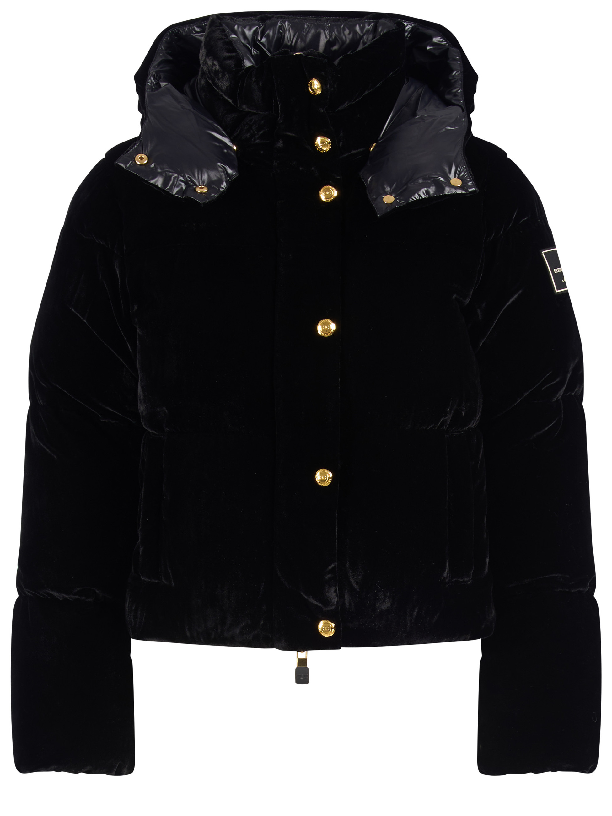 Daunenjacke Elisabetta Franchi schwarzem Samt