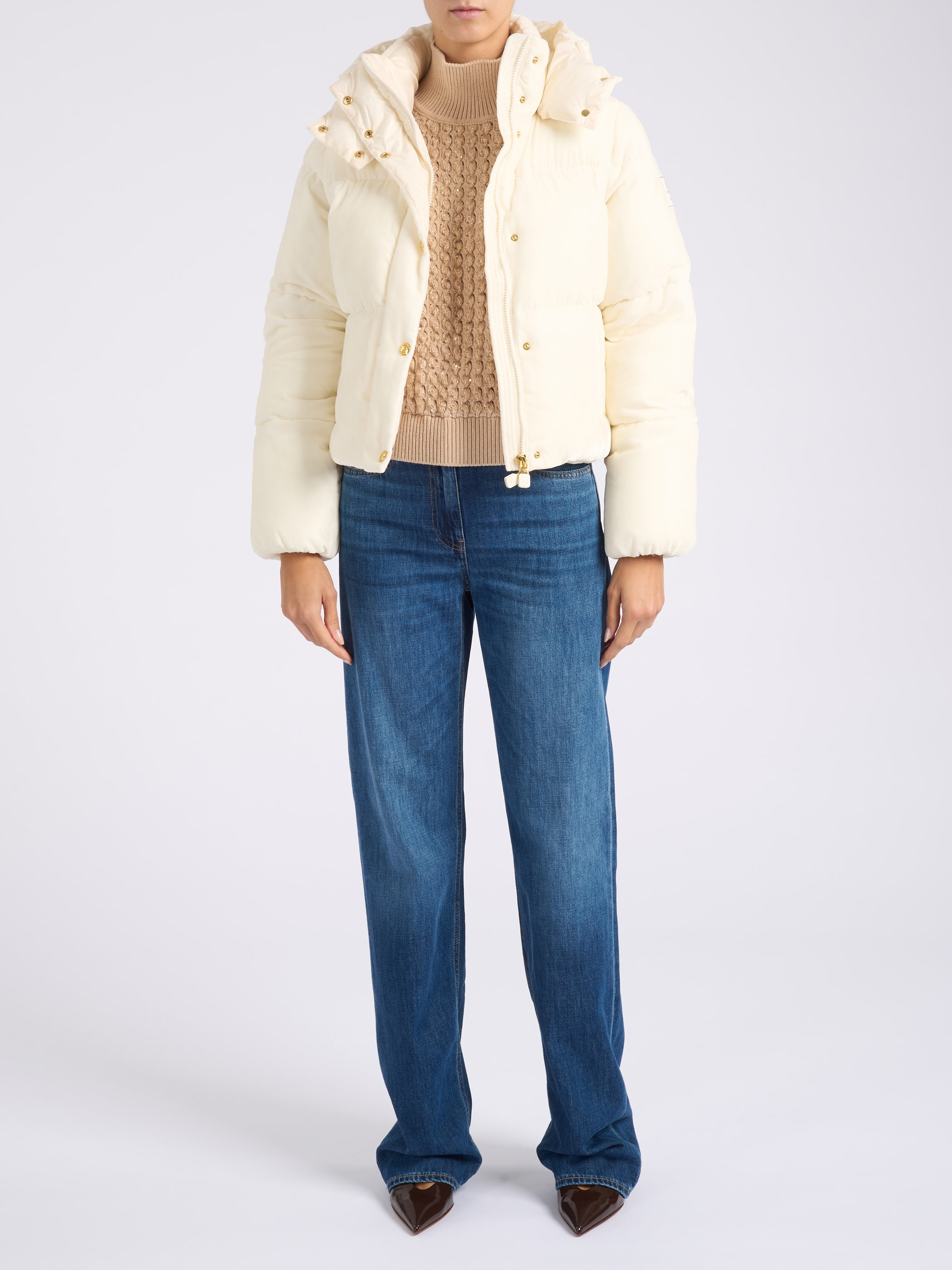 Elisabetta Franchi whiteElisabetta Franchi Down jacket | H-Brands