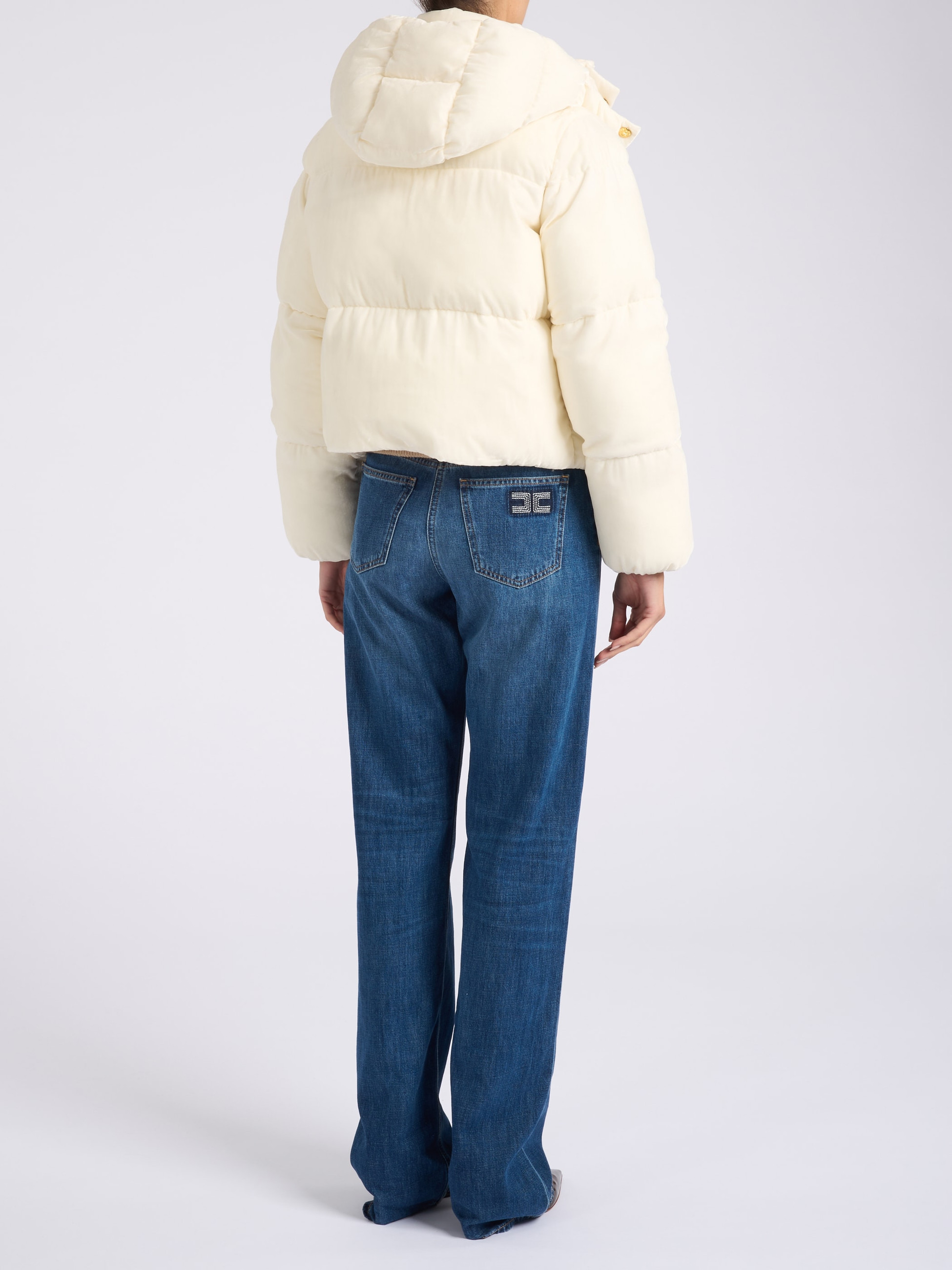 Elisabetta Franchi whiteElisabetta Franchi Down jacket | H-Brands