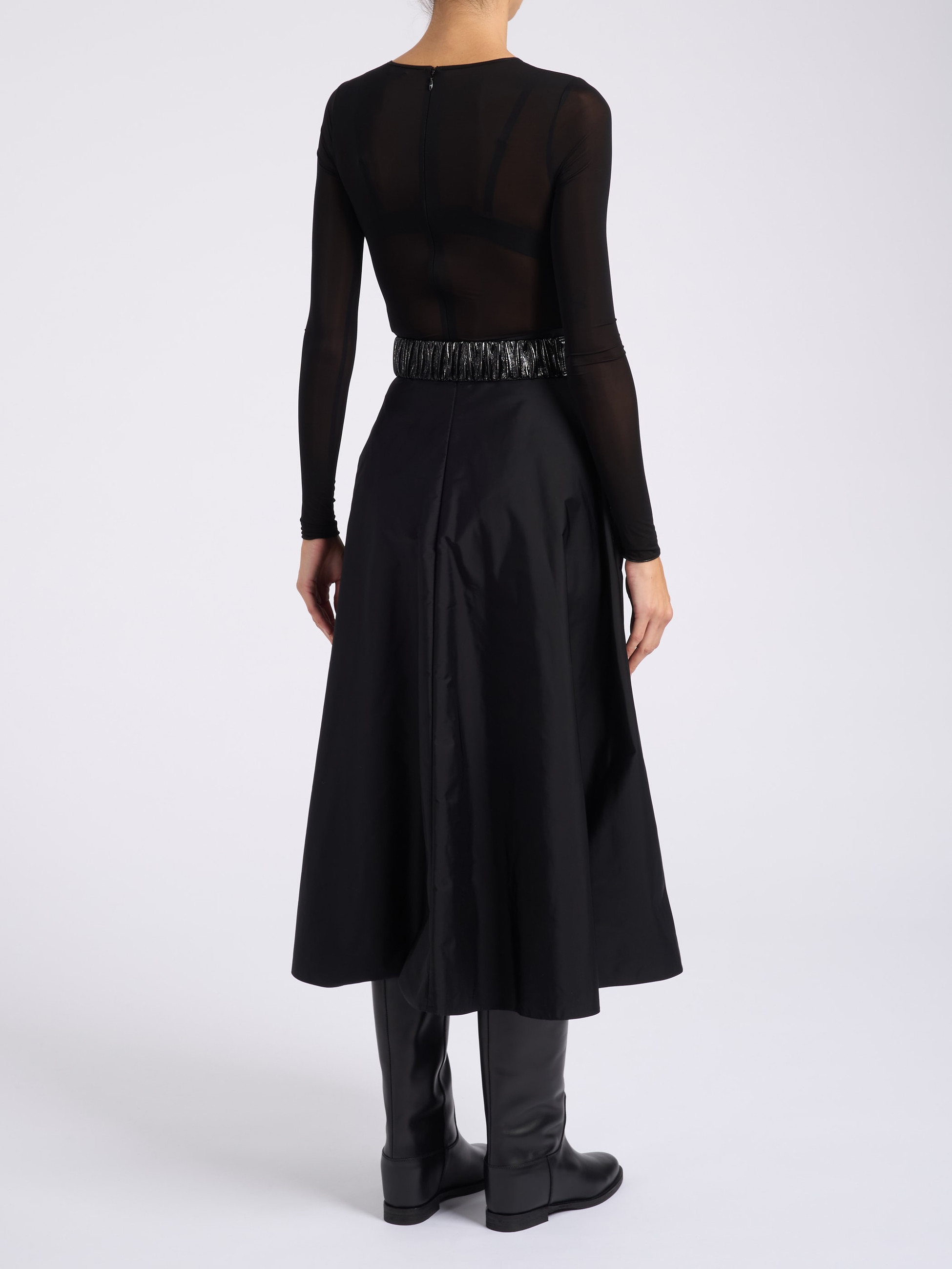 ELISABETTA FRANCHI フレアスカート ブラック Elisabetta Franchi skirt Elisabetta Franchi black voile | H-Brands