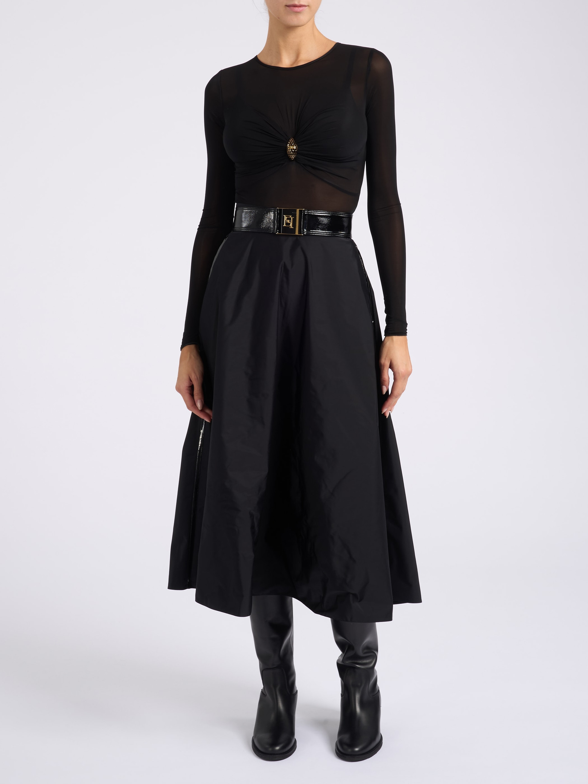 Elisabetta Franchi skirt Elisabetta Franchi black voile | H-Brands