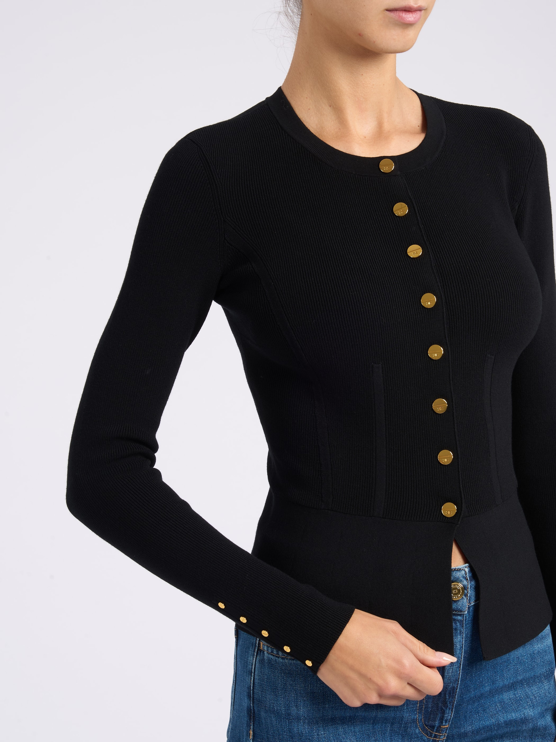 ELISABETTA FRANCHI カーディガン XS 黒 【古着】【中古】【送料無料】 楽天市場】エリザベッタフランキ カーディガンの通販