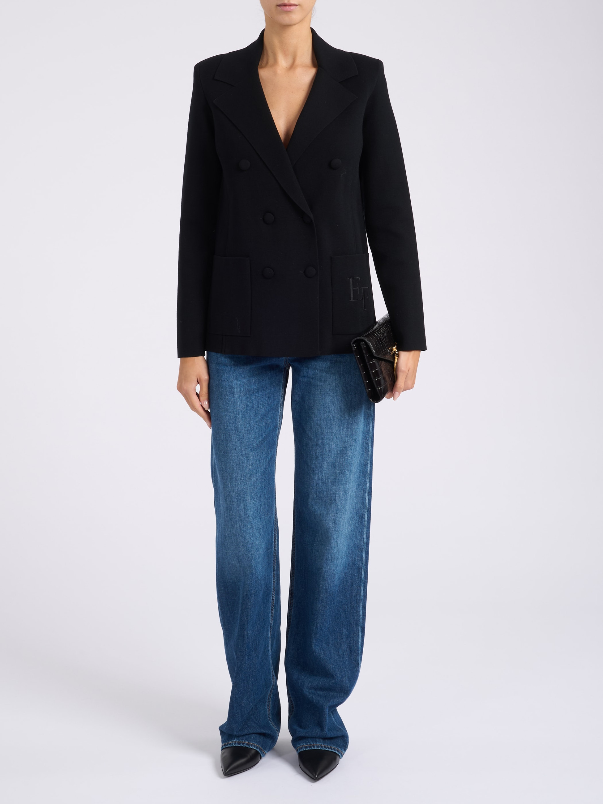 Elisabetta Franchi black embroidered Elisabetta Franchi jacket | H