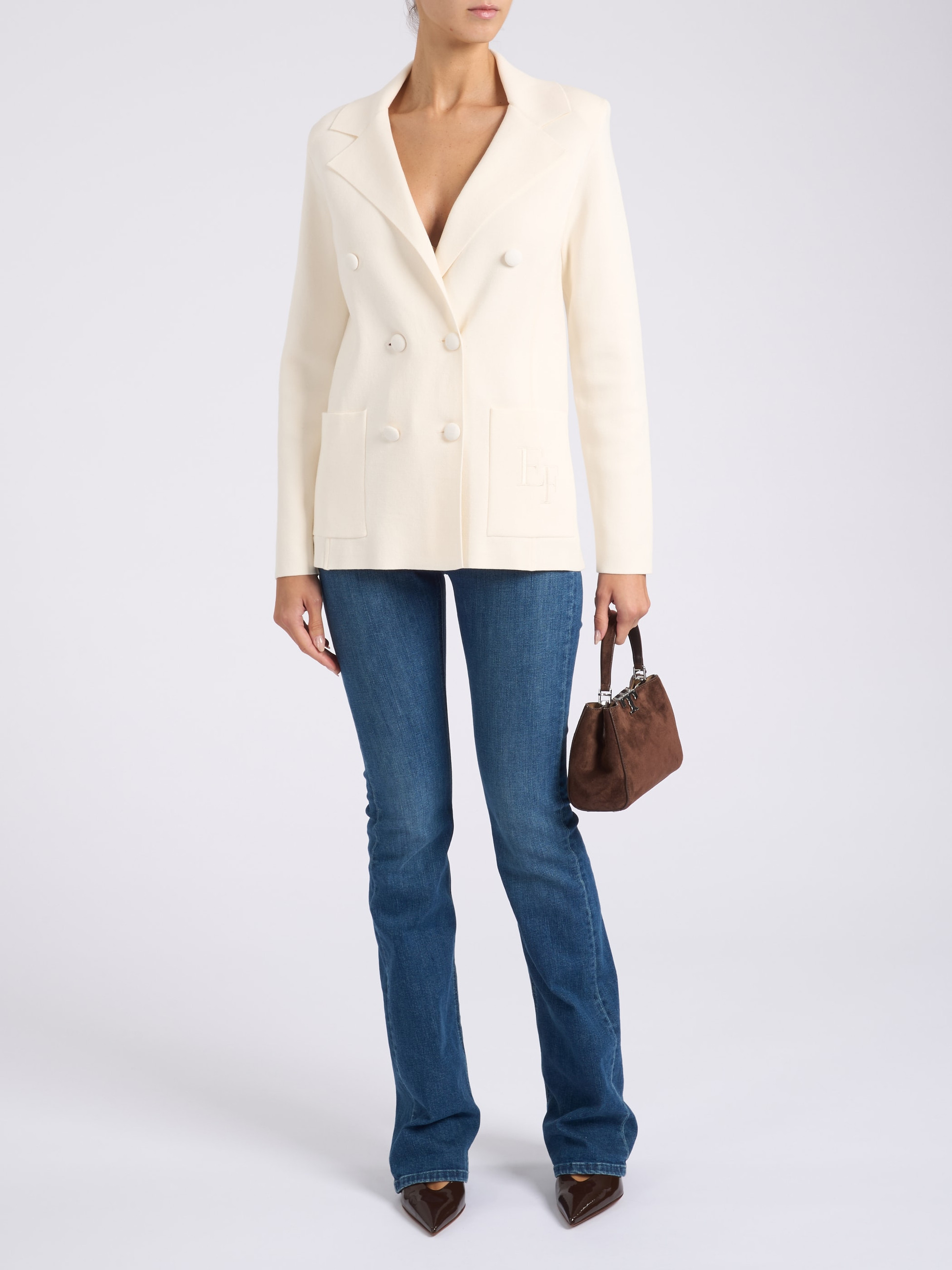 Elisabetta Franchi white embroidered Elisabetta Franchi jacket | H