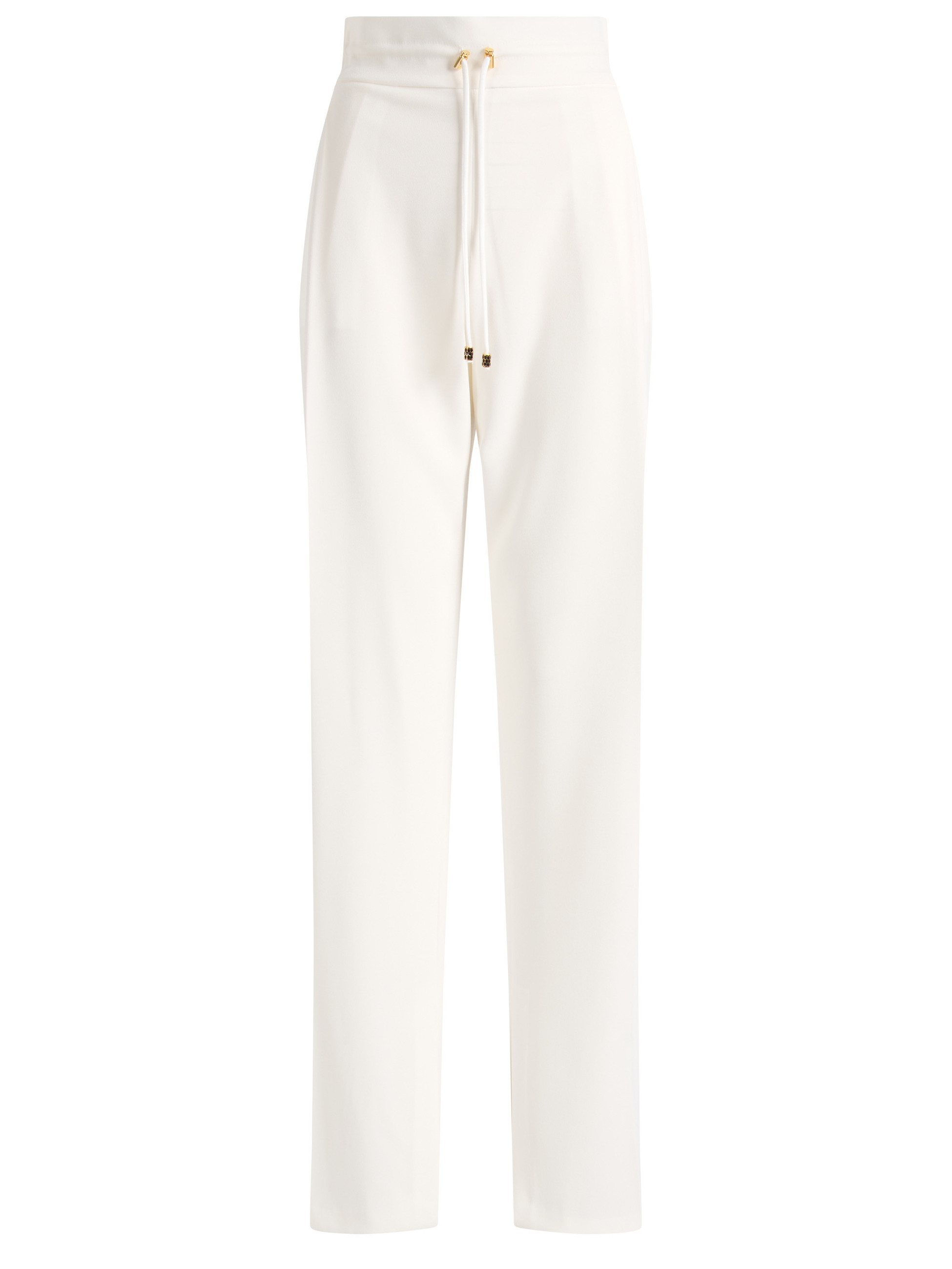 Pantalones Elisabetta Franchi de crepé marfil claro  Pantalones Elisabetta Franchi de crepé marfil claro