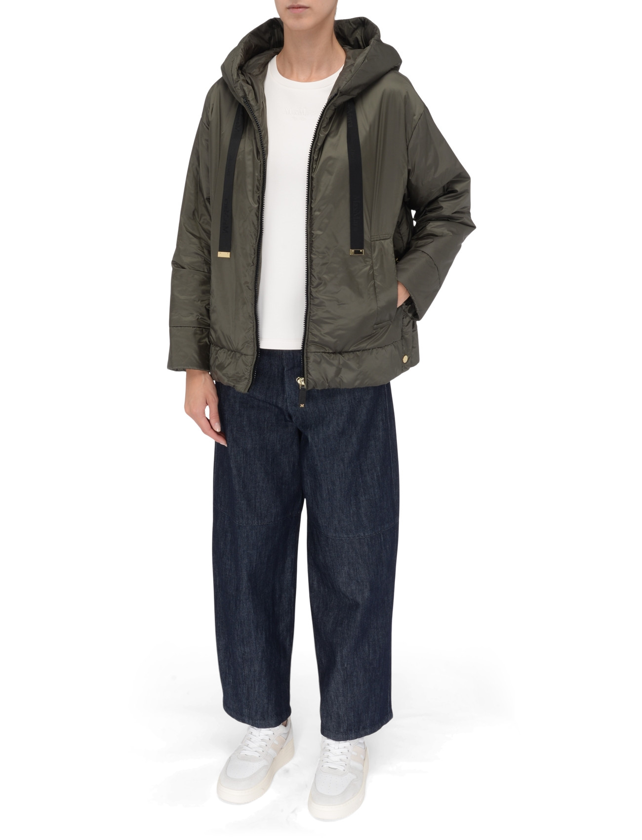 Max Mara The Cube Daria Jacket in Green Canvas | H-Brands
