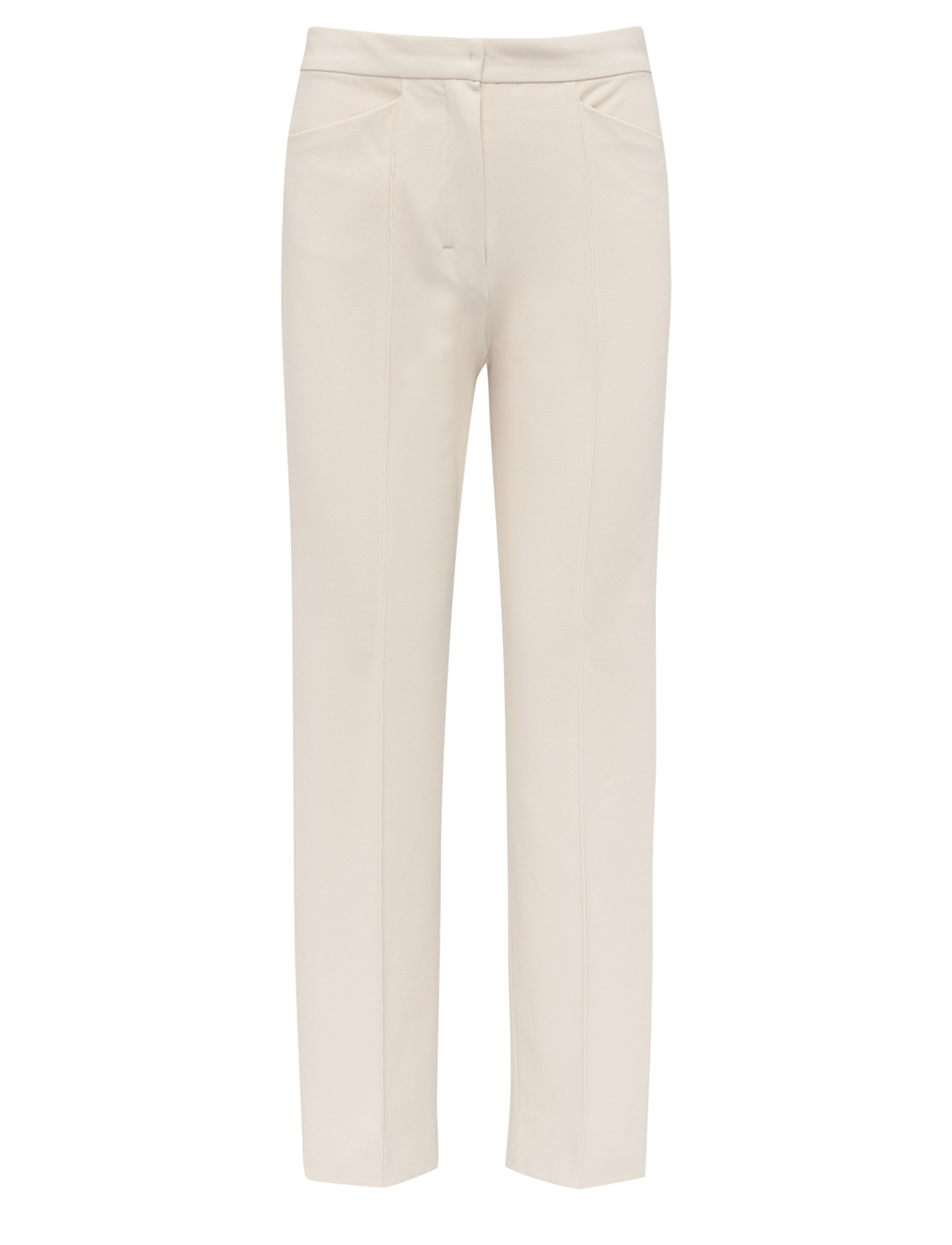 Pantalones 'S Max Mara Zaffiro de algodón elástico color marfil Pantalones 'S Max Mara Zaffiro de algodón elástico color marfil