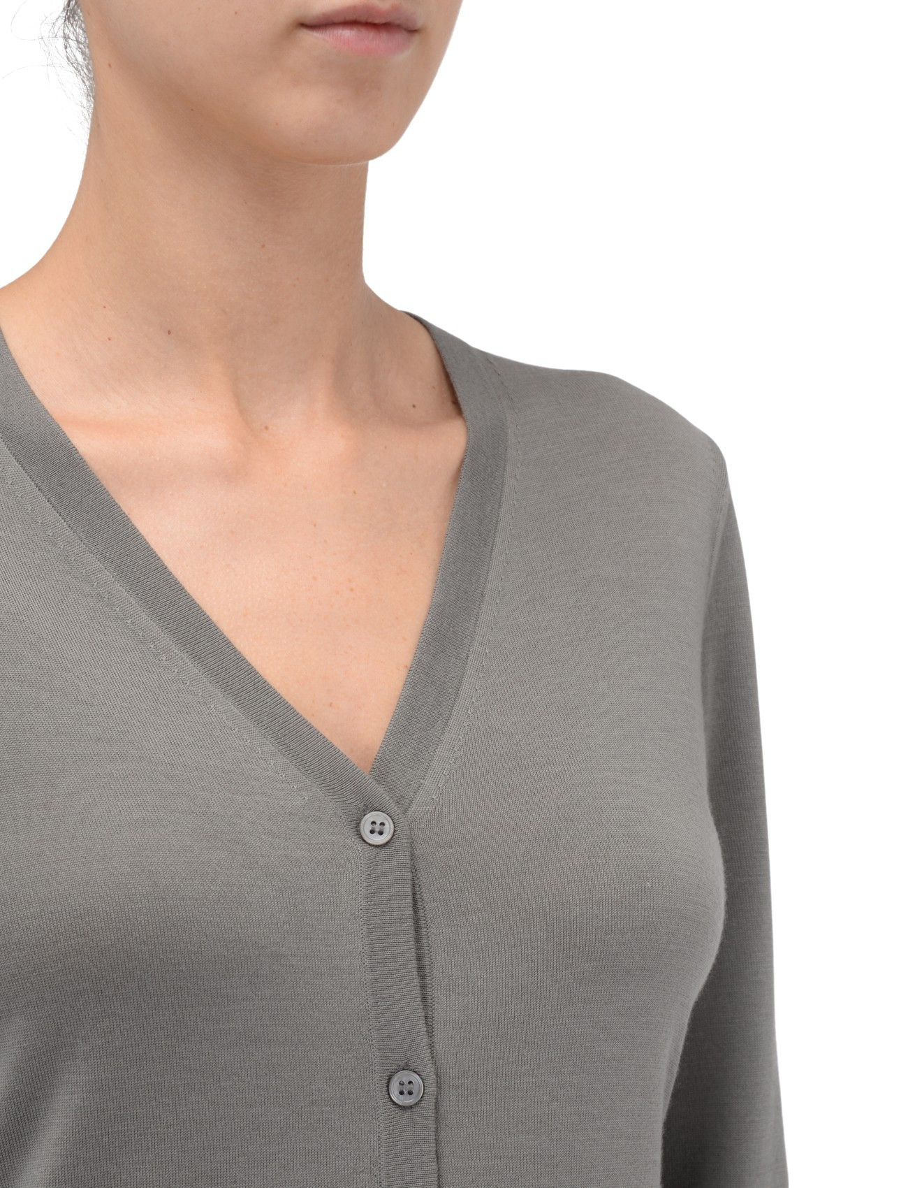 美品 Max Mara 極上 カシミヤ100% ニットカーディガン S グレー S Max Mara gray wool cardigan | H-Brands