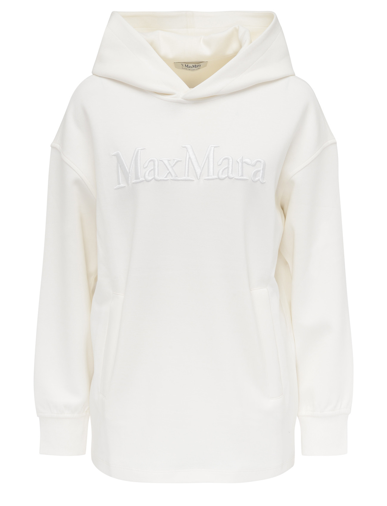 S Max Mara White Jersey Hoodie | H-Brands