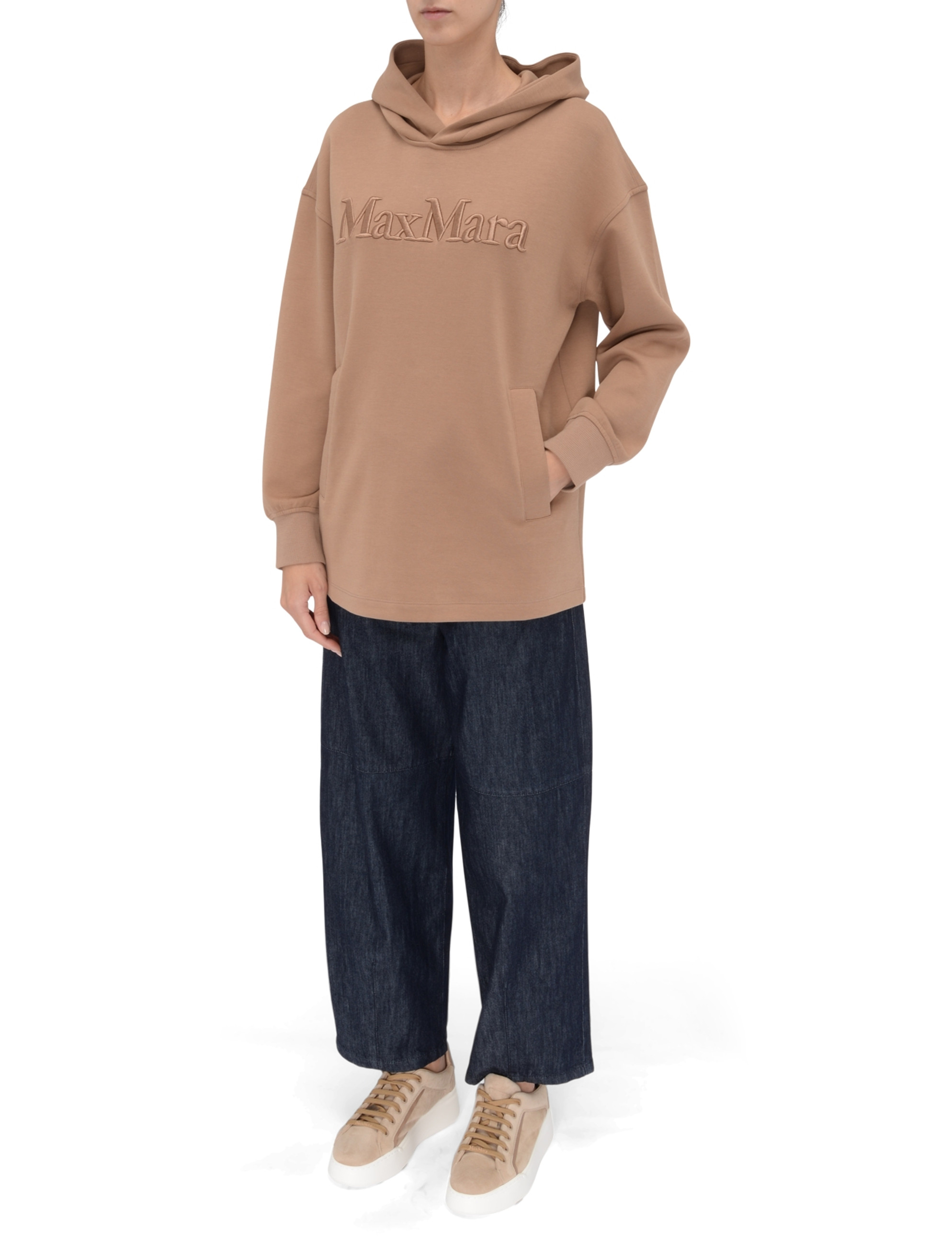 Sweatshirt 'S Max Mara Visor in camel-colored jersey | H-Brands Sweatshirt 'S Max Mara Visor in camel-colored jersey | H-Brands
