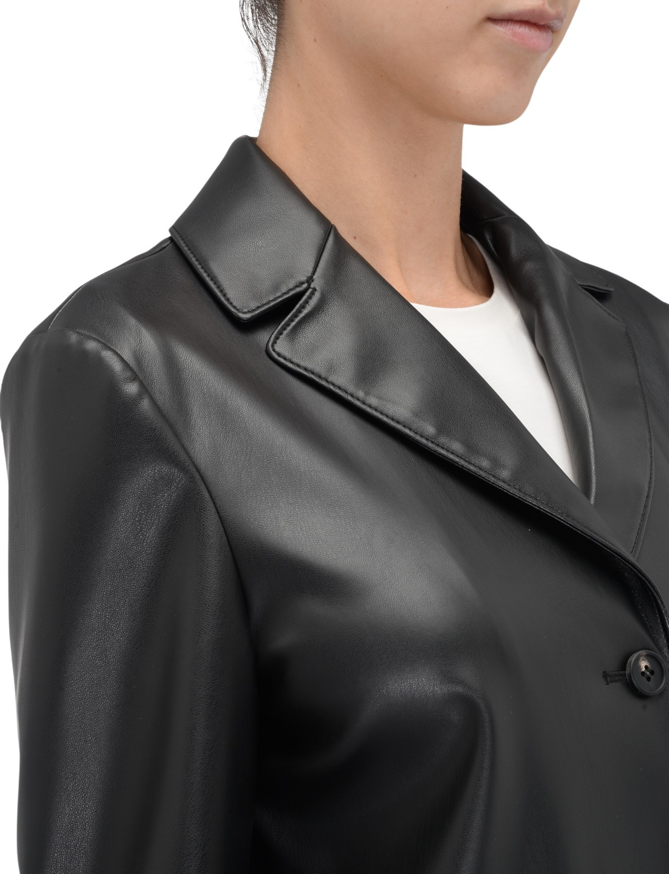Max Mara MM Jacket in Black Vegan Leather | H-Brands