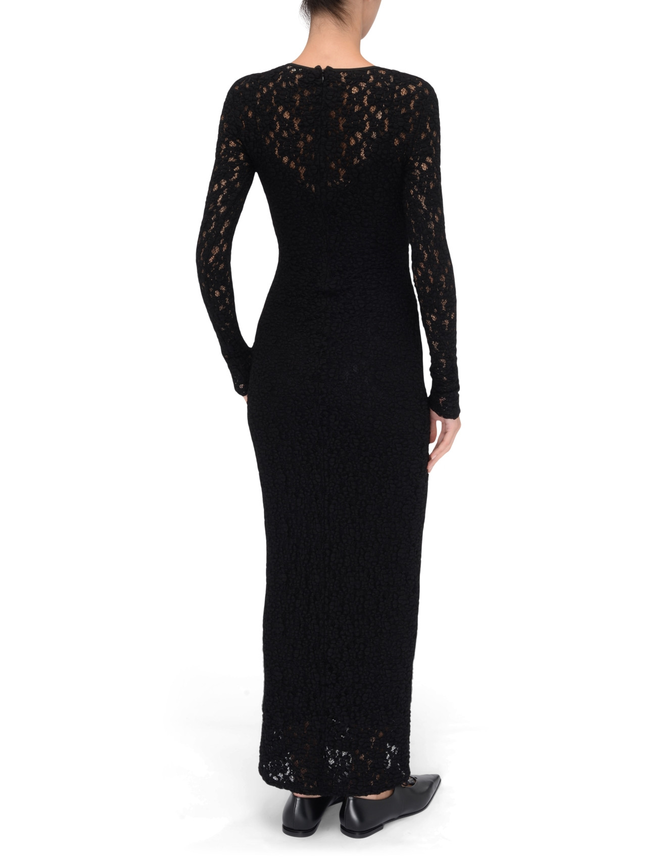 Abito Max Mara Studio Sarta in pizzo cloqué nero