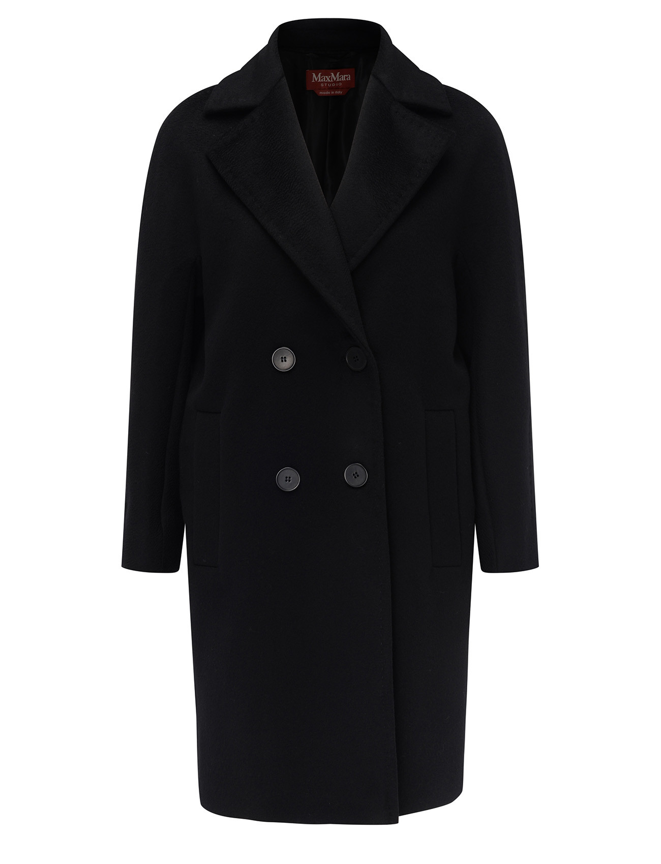 Max Mara Studio Coat in Black Wool | H-Brands