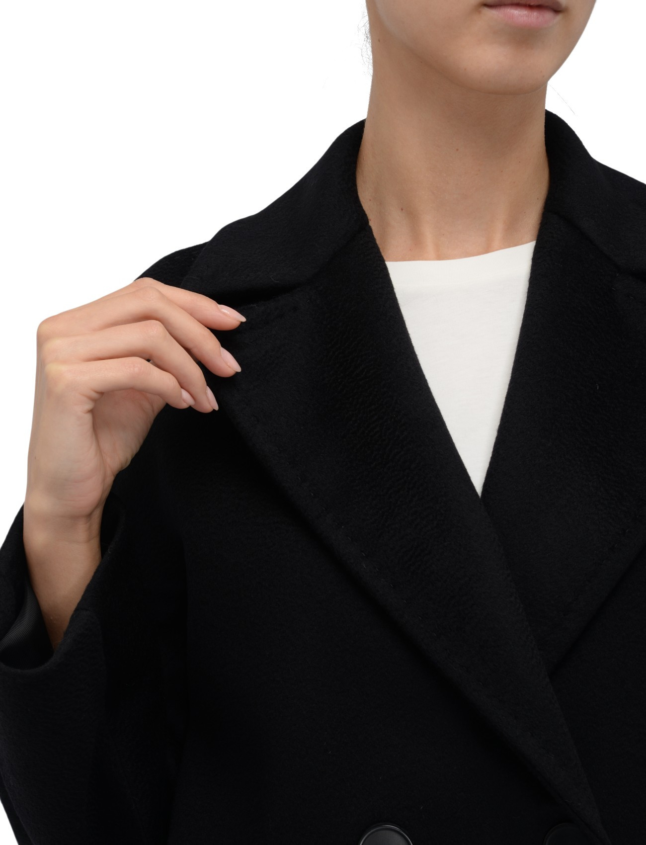 Max Mara Studio Coat in Black Wool | H-Brands