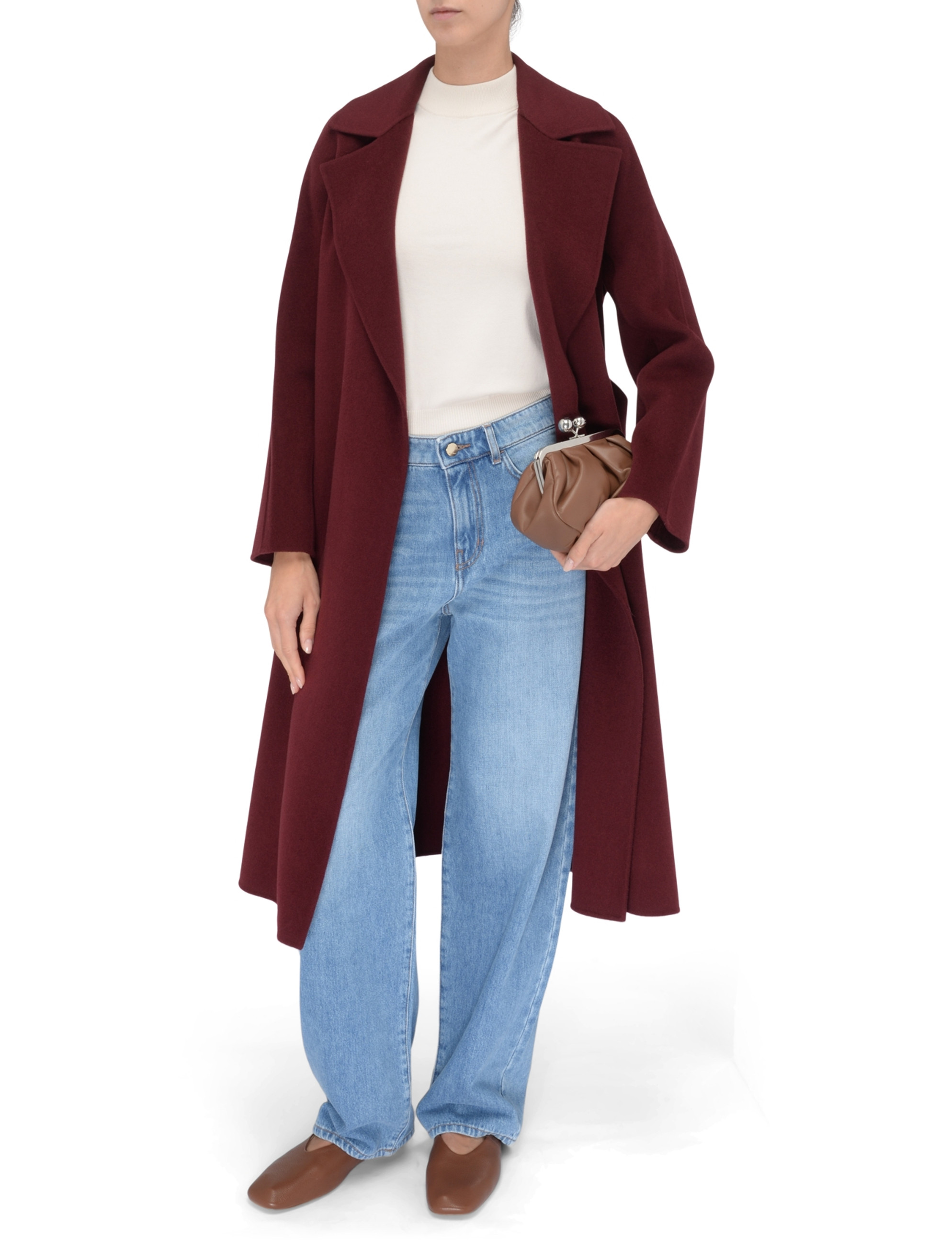 Max Mara Studio Cles coat in red cashmere blend | H-Brands Max Mara Studio Cles coat in red cashmere blend | H-Brands