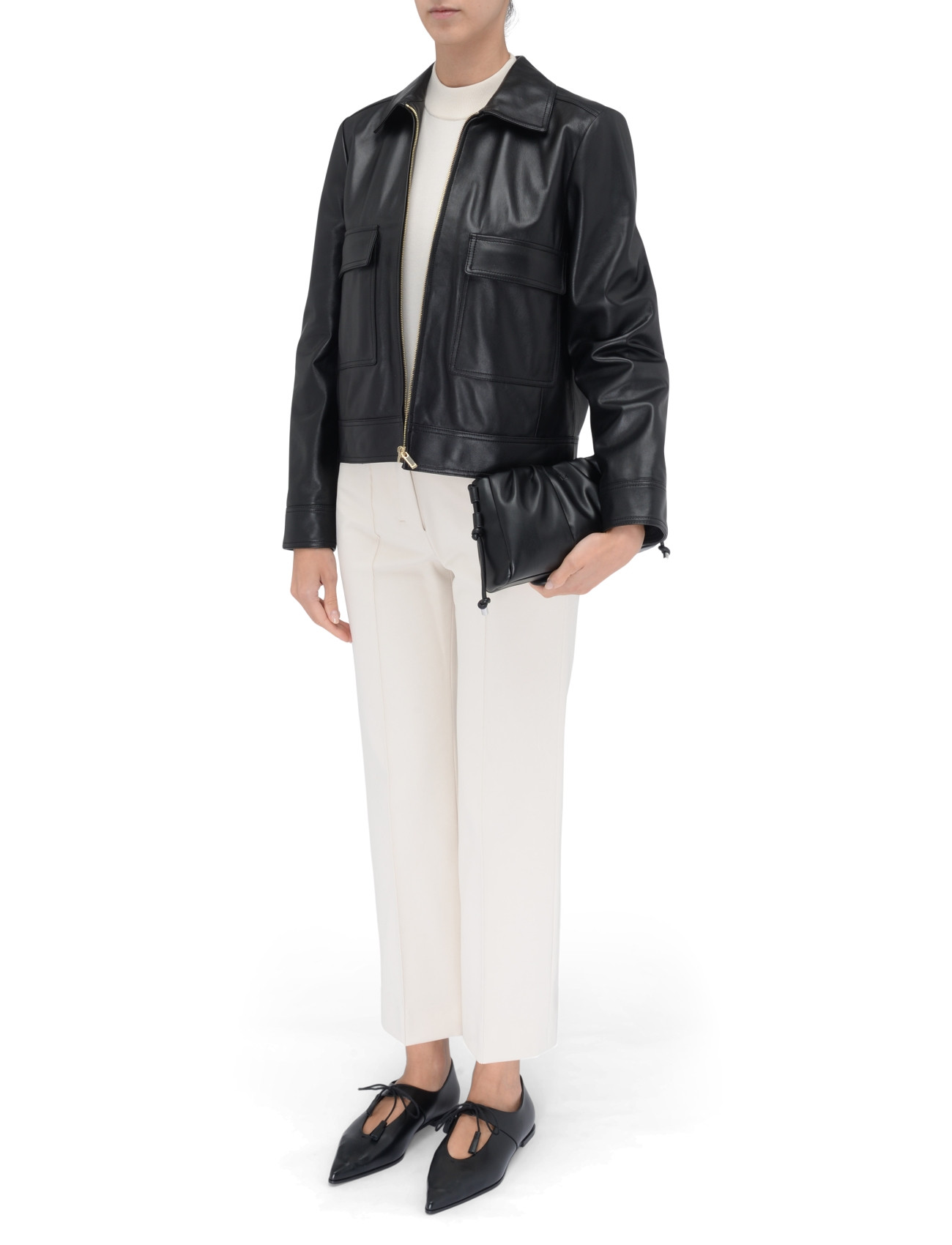 Max Mara Studio Black Leather Jacket | H-Brands