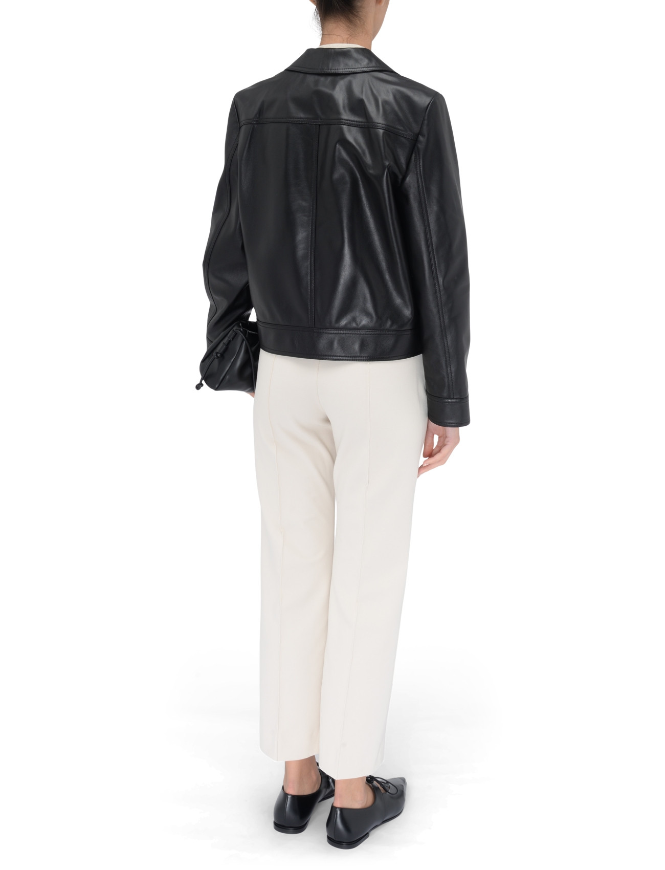 Max Mara Studio Black Leather Jacket | H-Brands