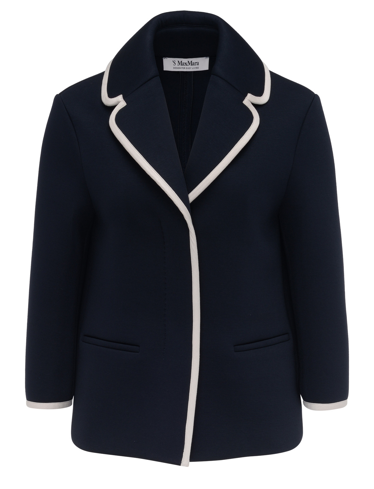 S Max Mara 紺色 ジャケット S Max Mara Jacket in Blue Jersey | H-Brands