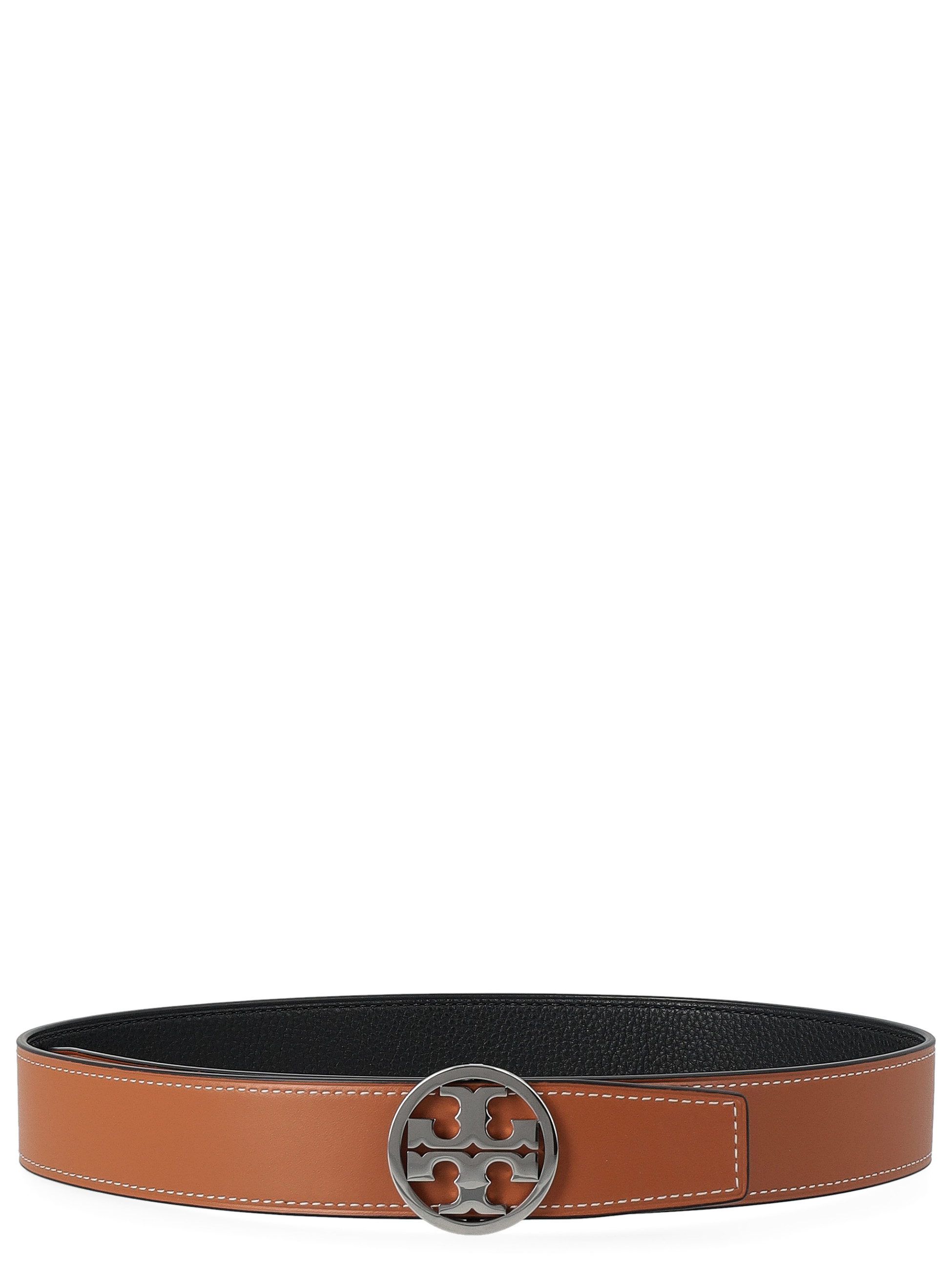 Tory Burch Reversible Belt in Black Leather and Suede | H-Brands