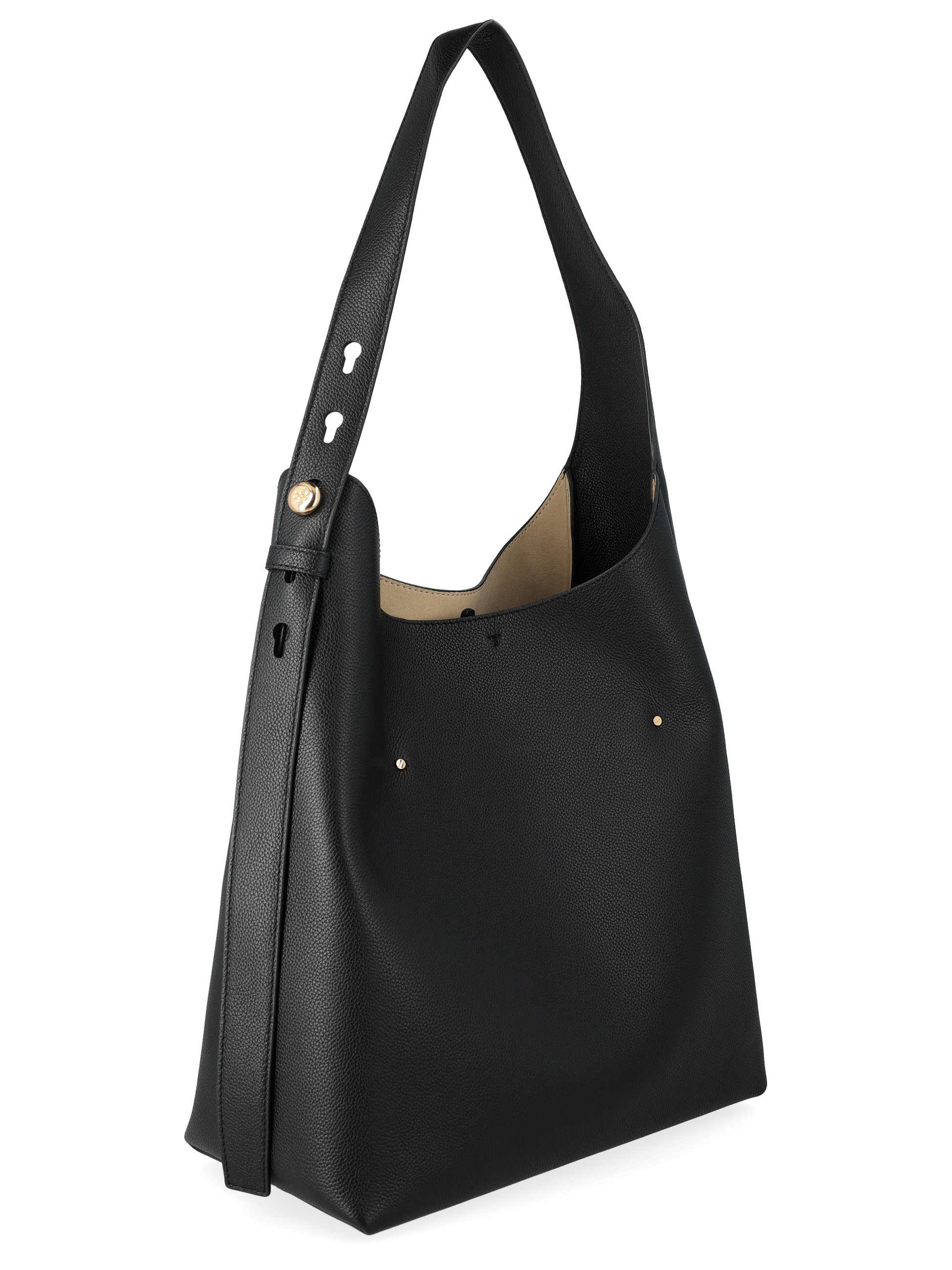 Tory Burch Large Black Leather Hobo Bag | H-Brands