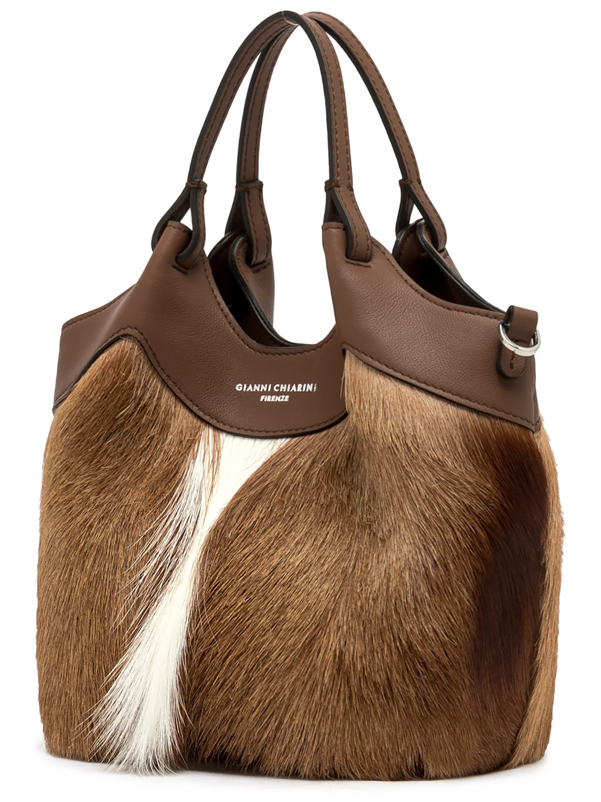 Gianni Chiarini Mini Bag in Brown and White Leather | H-Brands