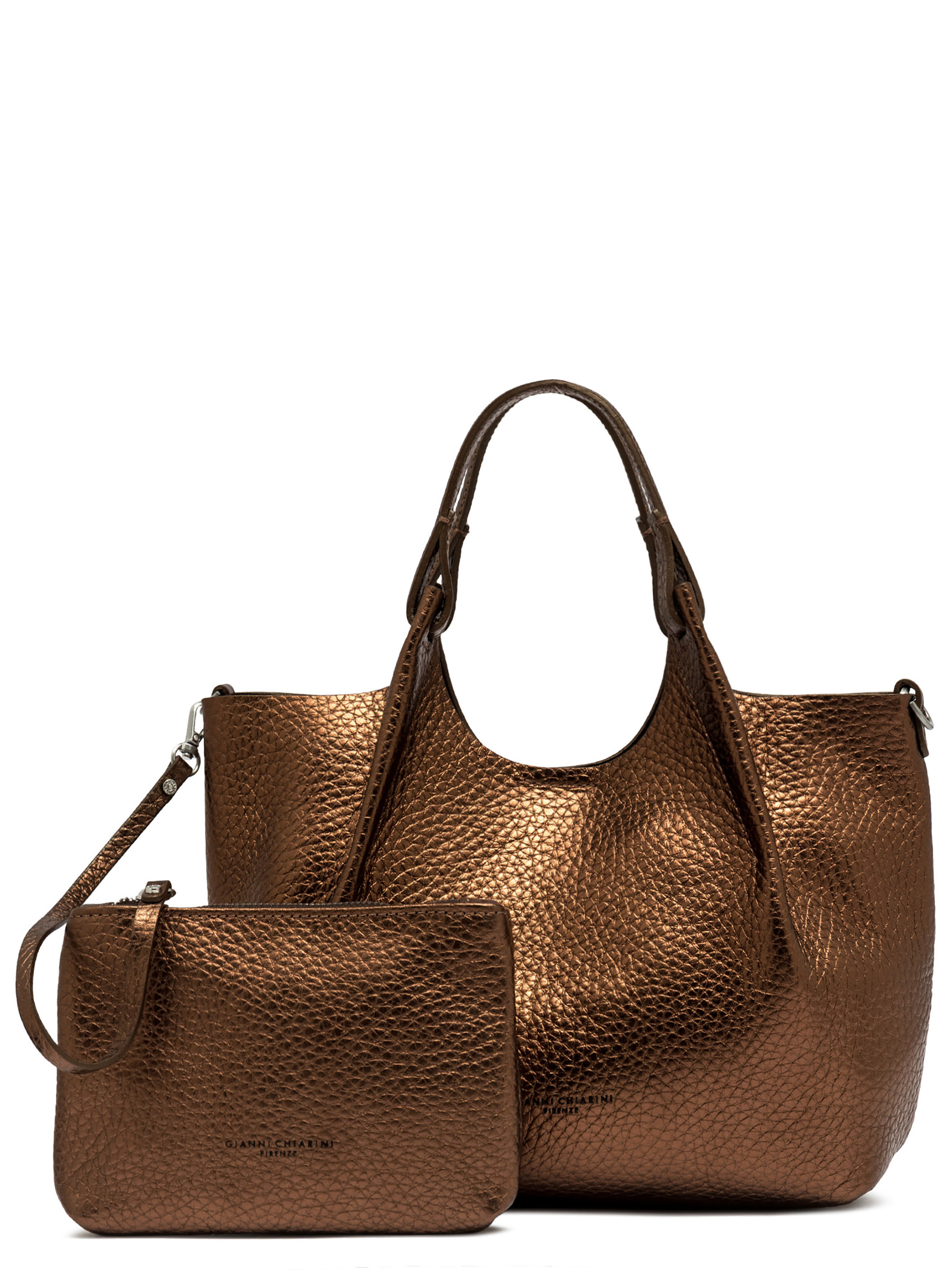 Gianni Chiarini Handbag in Bronze-Colored Leather | H-Brands