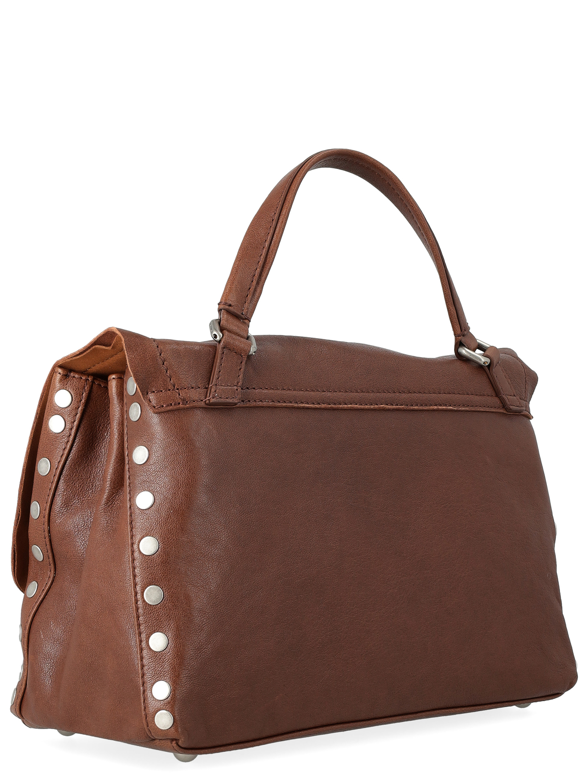 Zanellato Tabacco Small Handbag in Smooth Sandalwood Brown Leather