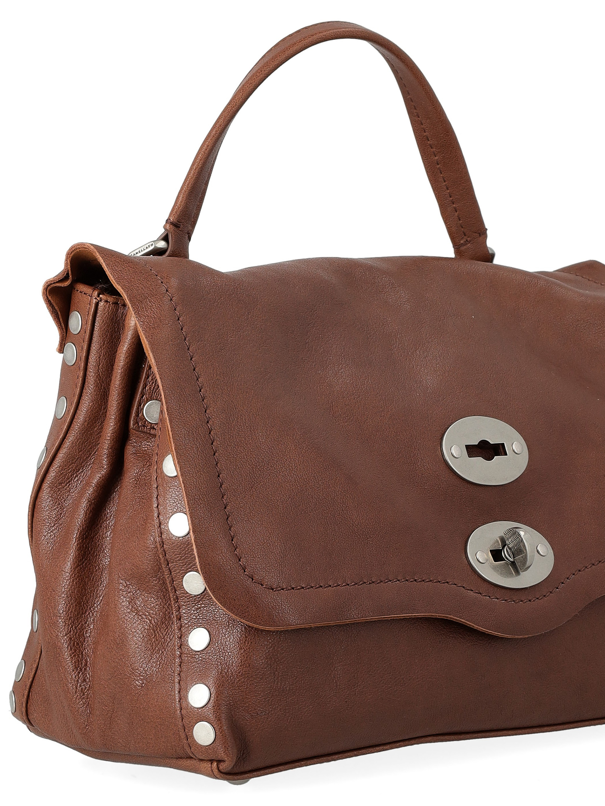 Zanellato Tabacco Small Handbag in Smooth Sandalwood Brown Leather