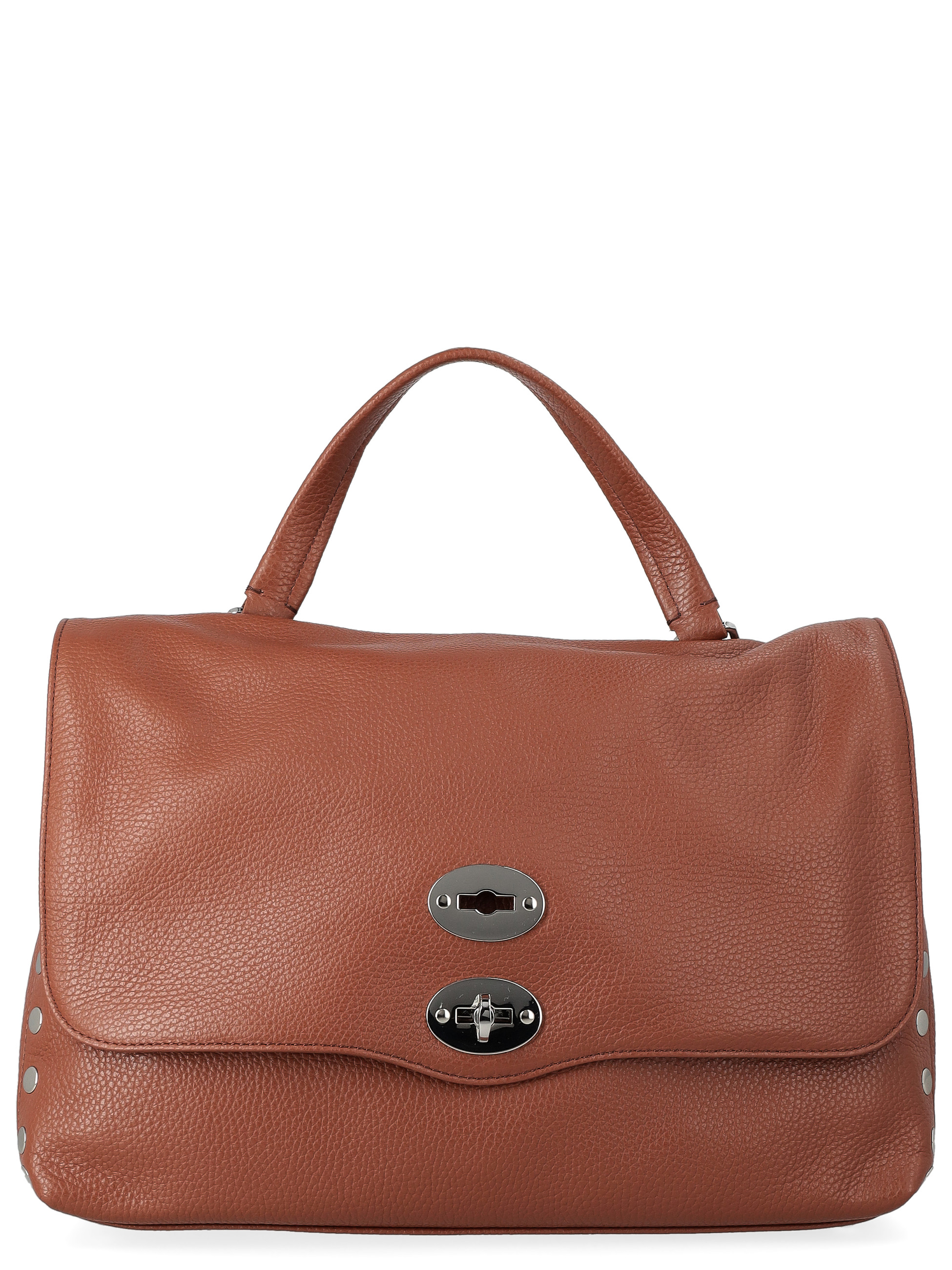 Borsa Zanellato Postina Daily M in pelle martellata marrone canaletto 