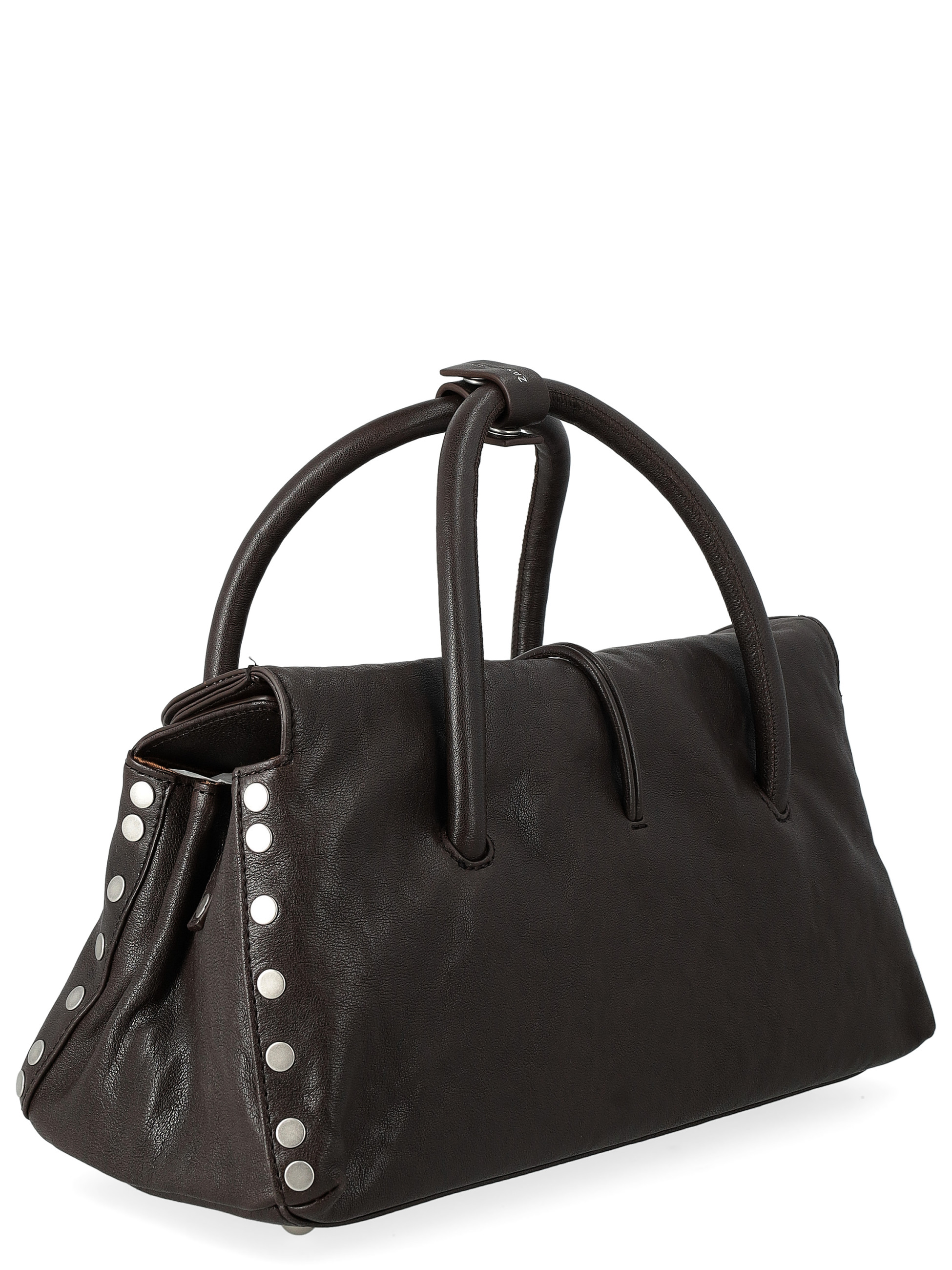 Zanellato Tabacco Small Bag in Charcoal Brown Smooth Leather | H