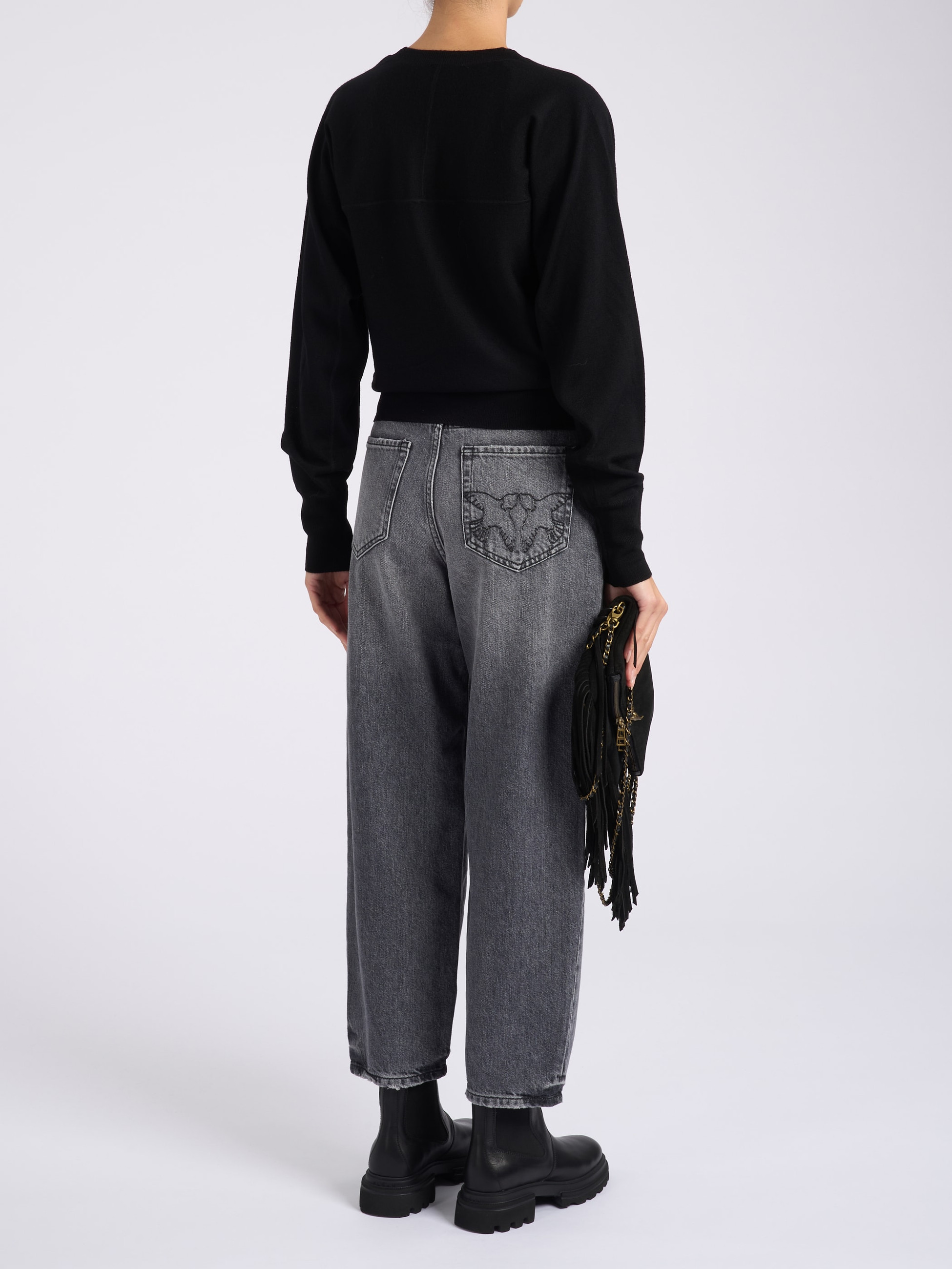 Pinko balloon jeans in gray denim | H-Brands